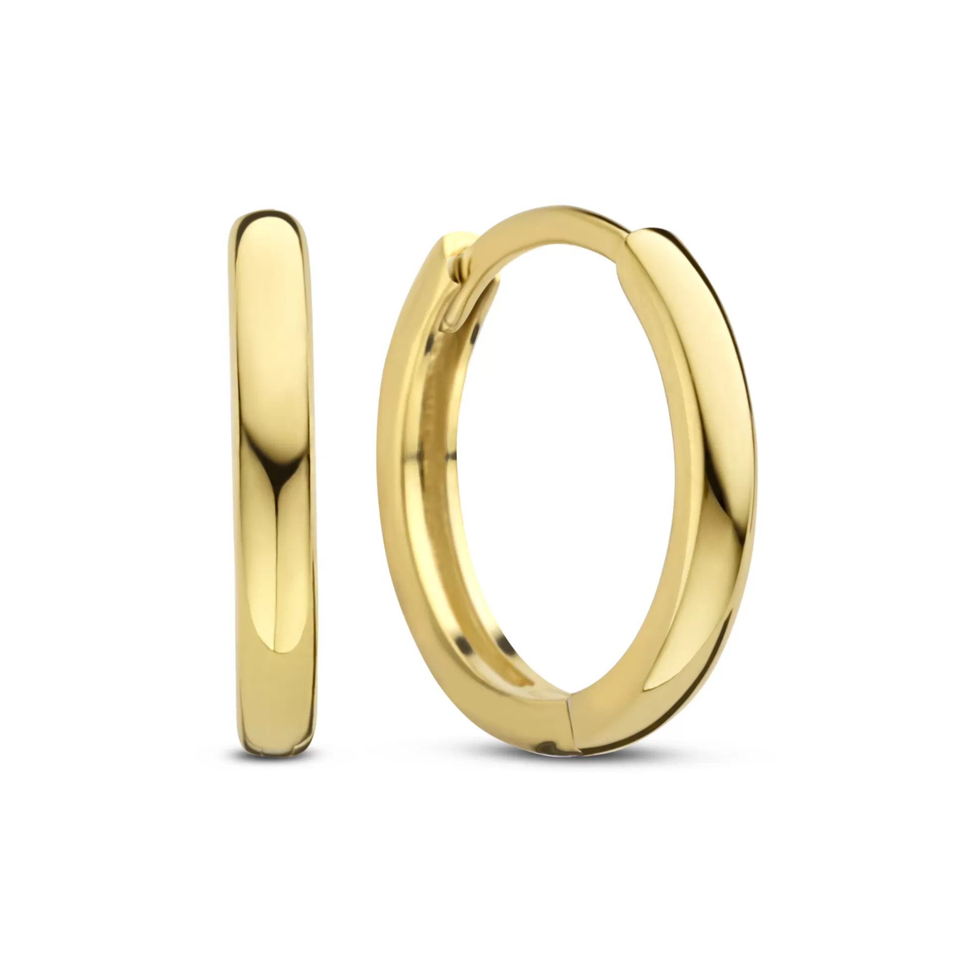 Fashion Bibbiena Poppi Casentino Creoli In Argento Sterling 925 Placcati Oro Con Placcatura In Oro 14 Carati Orecchini