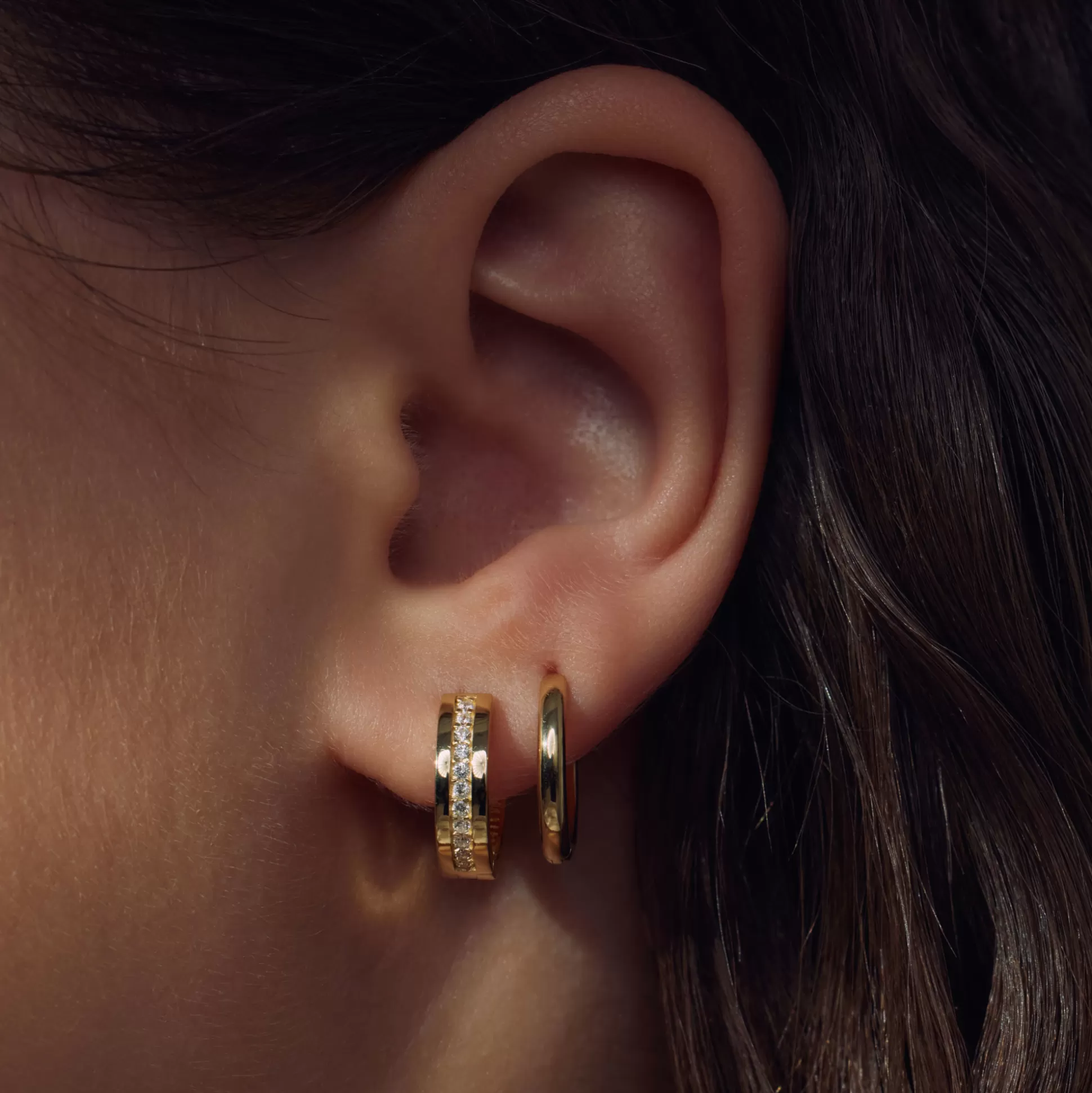 Fashion Bibbiena Poppi Casentino Creoli In Argento Sterling 925 Placcati Oro Con Placcatura In Oro 14 Carati Orecchini
