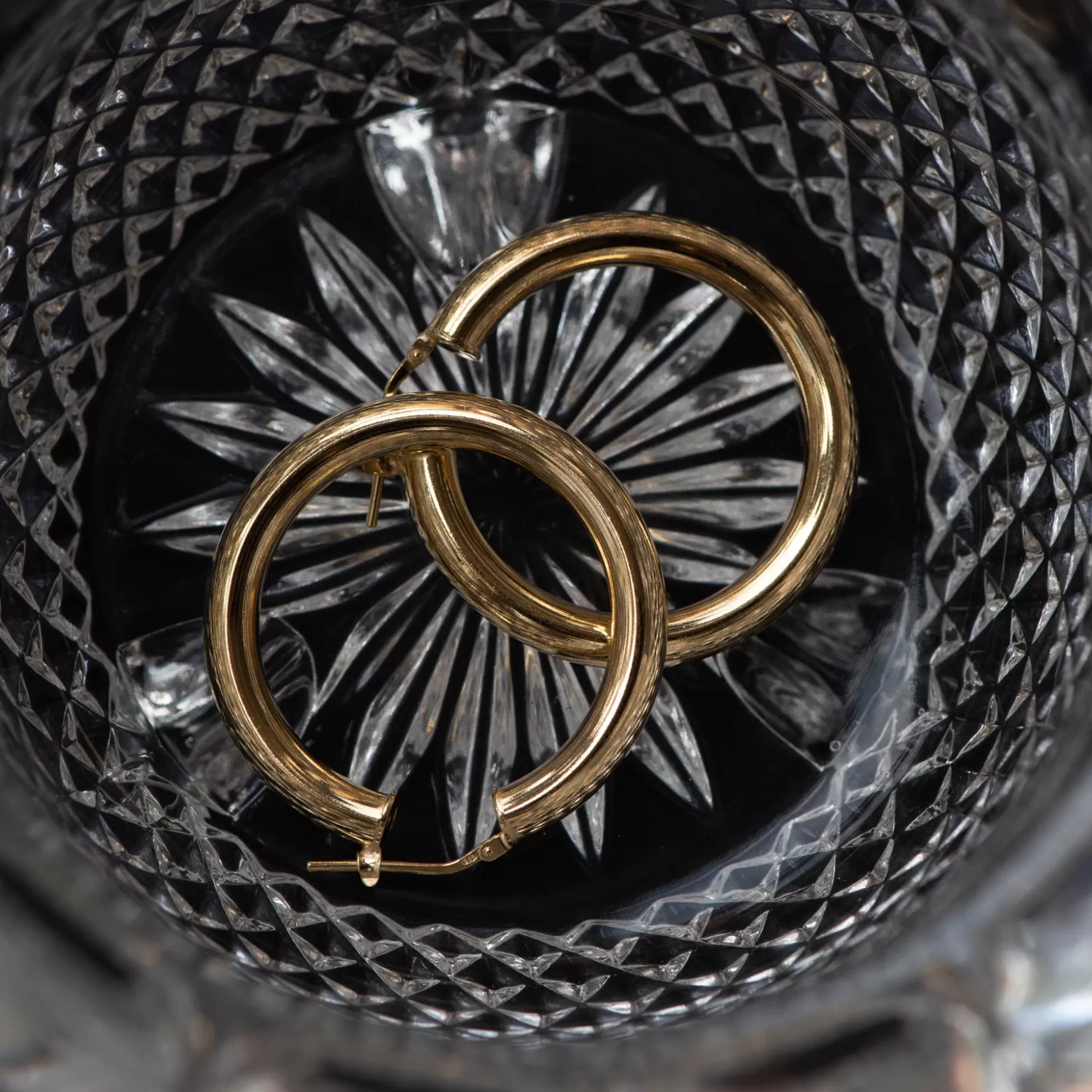 Fashion Bibbiena Poppi Casentino Creoli In Argento Sterling 925 Placcati Oro Con Placcatura In Oro 14 Carati Orecchini
