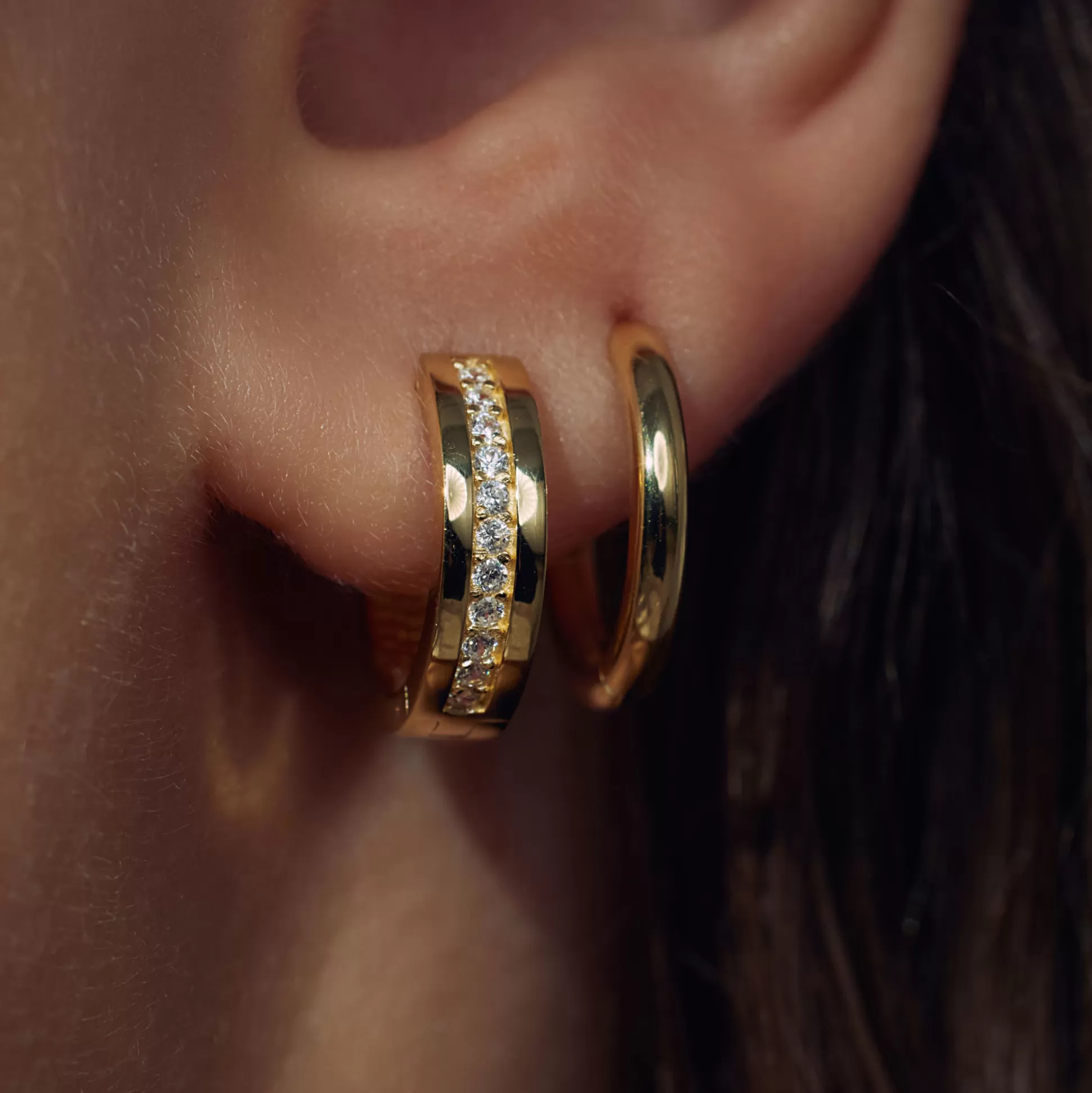 Fashion Bibbiena Poppi Casentino Creoli In Argento Sterling 925 Placcati Oro Con Placcatura In Oro 14 Carati Orecchini