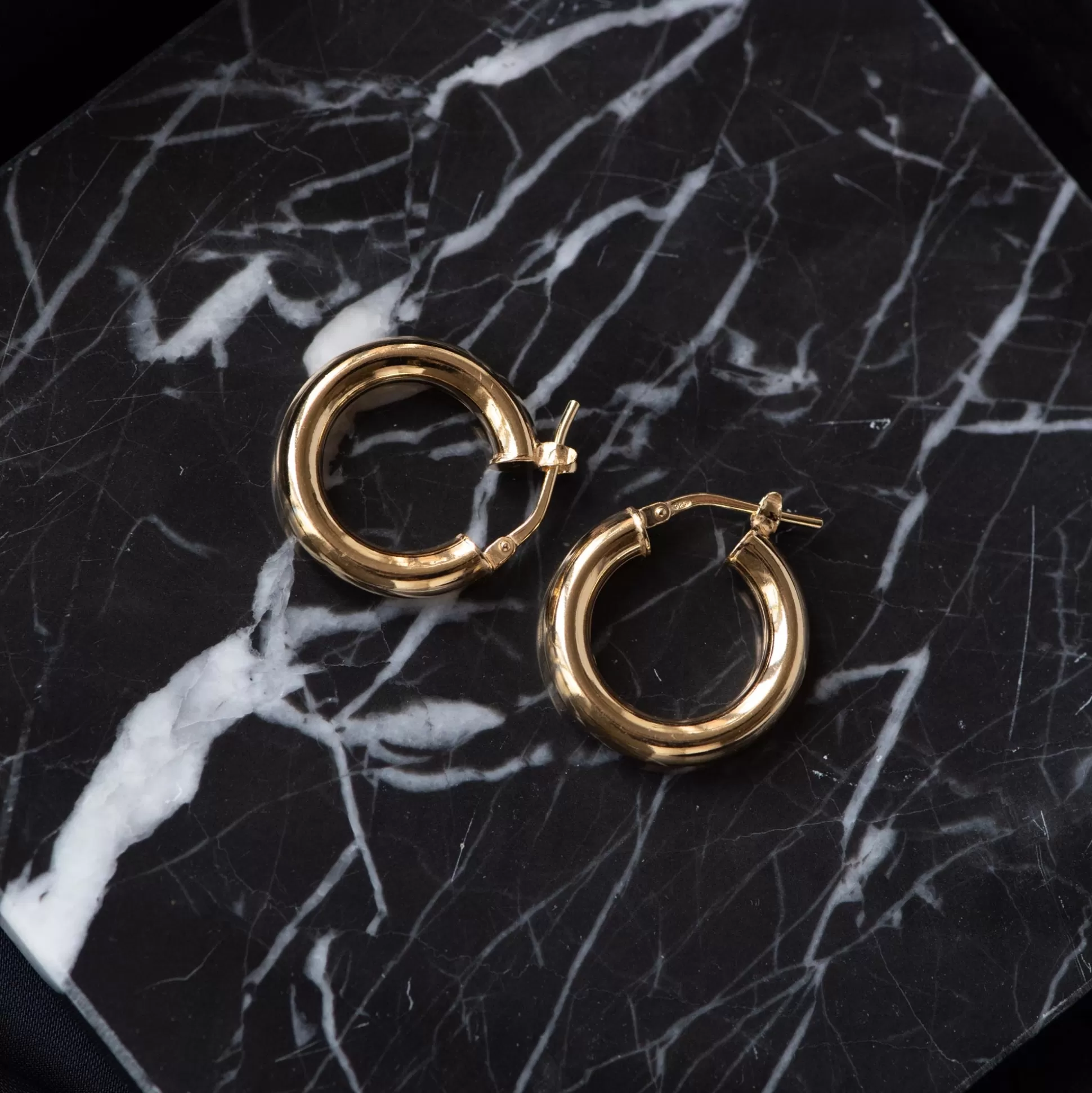 Sale Bibbiena Poppi Casentino Creoli In Argento Sterling 925 Placcati Oro Con Placcatura In Oro 14 Carati Orecchini