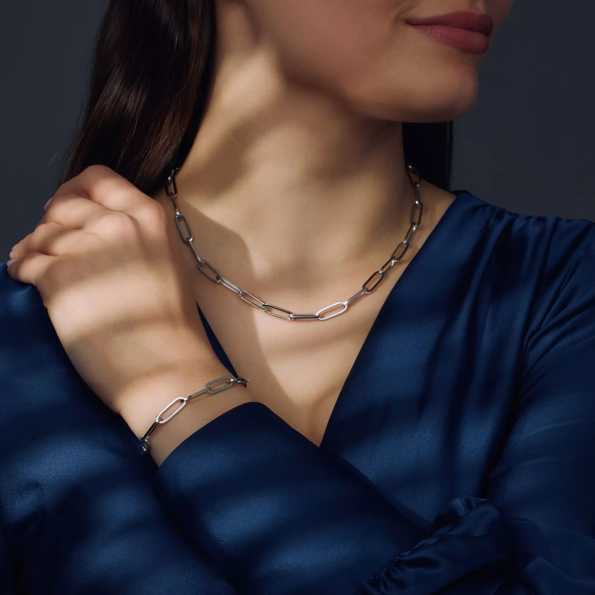 Cheap Bibbiena Poppi Guidi Collana A Maglie In Argento Sterling 925 Collane