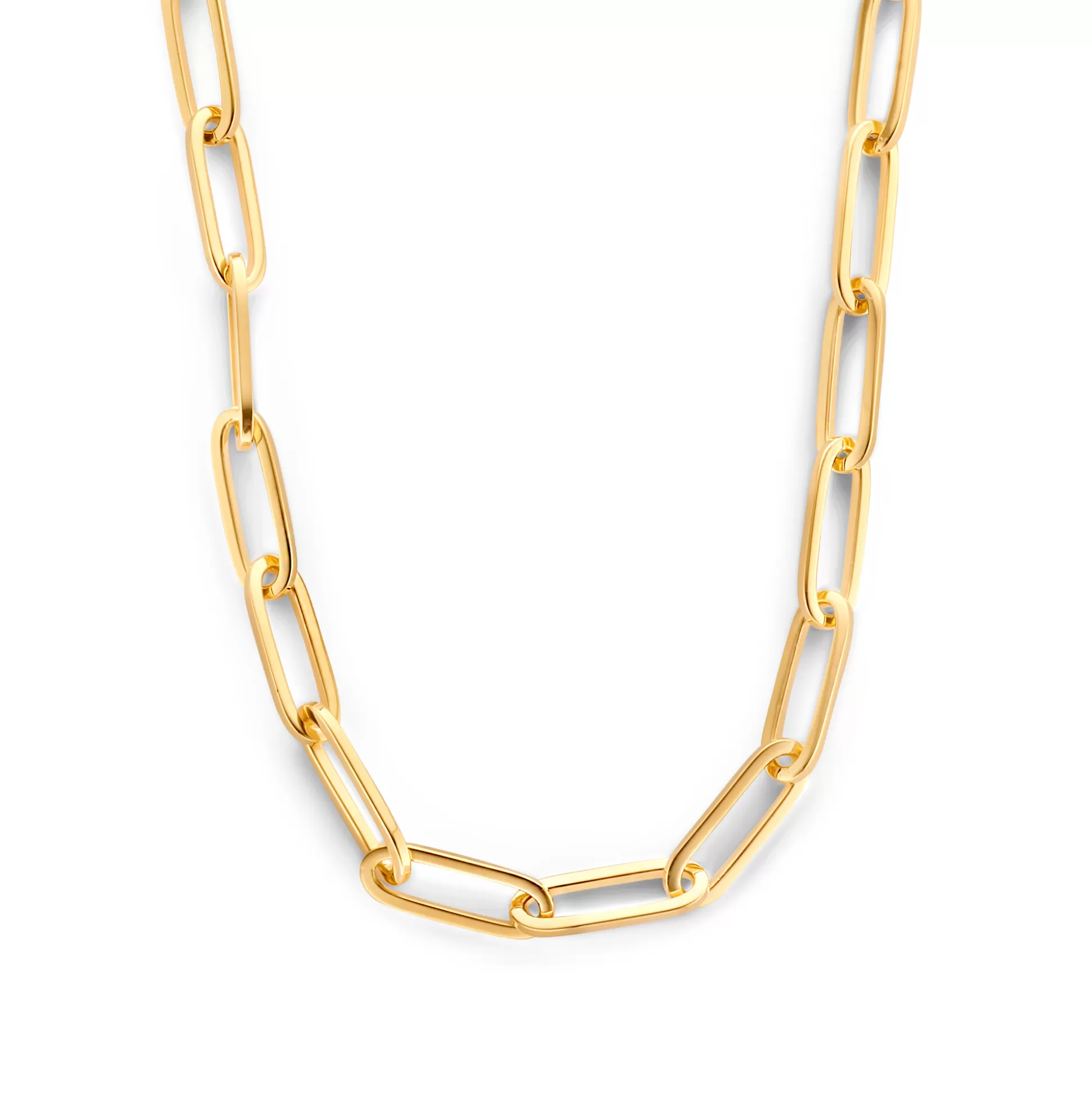 Store Bibbiena Poppi Guidi Collana A Maglie In Argento Sterling 925 Placcata Oro Con Placcatura In Oro 14 Carati Collane