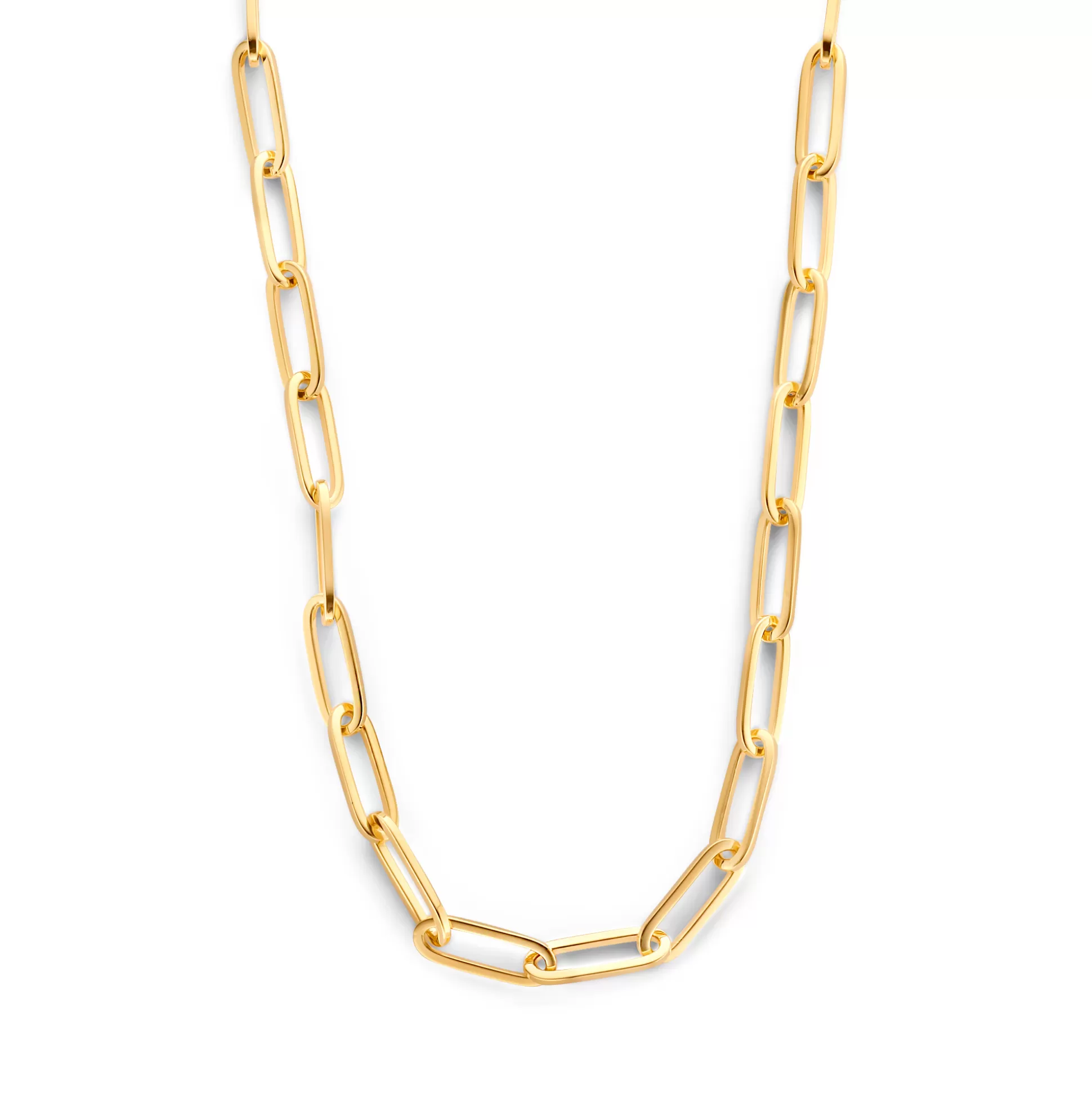 Store Bibbiena Poppi Guidi Collana A Maglie In Argento Sterling 925 Placcata Oro Con Placcatura In Oro 14 Carati Collane
