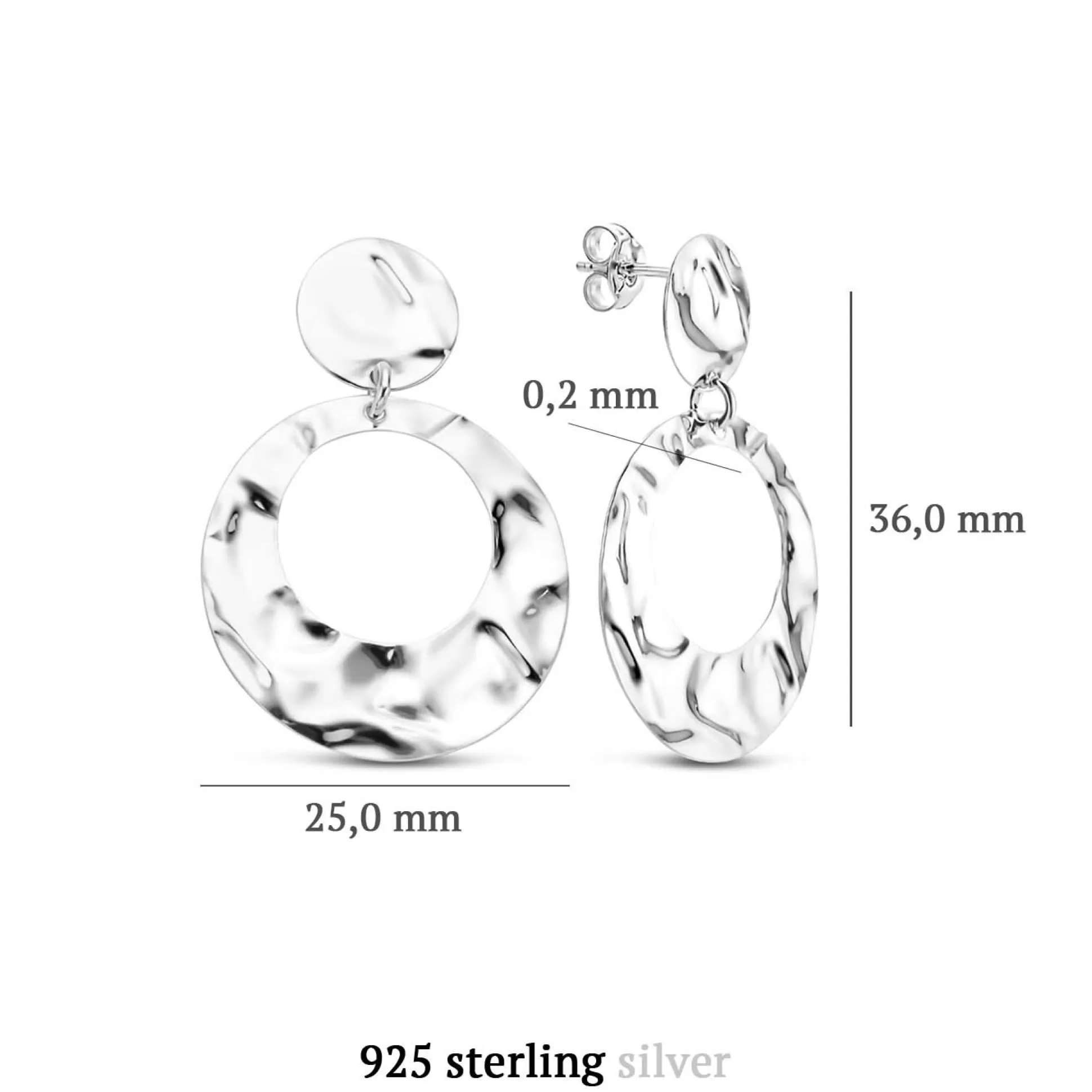 Sale Bibbiena Poppi Madonna Orecchini Pendenti In Argento Sterling 925 Orecchini