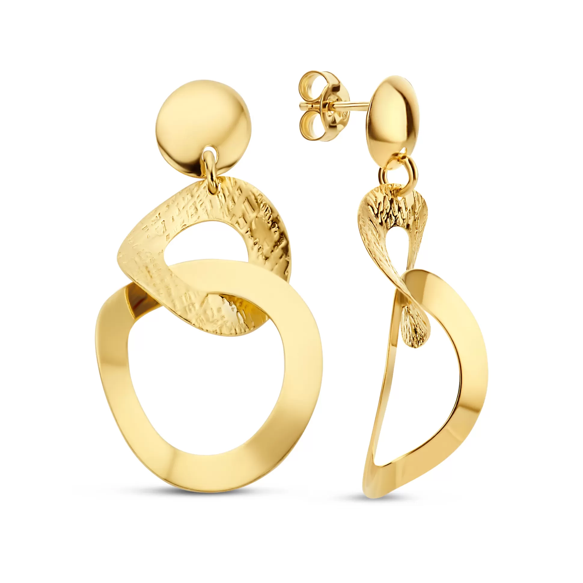Outlet Bibbiena Poppi Madonna Orecchini Pendenti In Argento Sterling 925 Placcati Oro Con Placcatura In Oro 14 Carati Orecchini