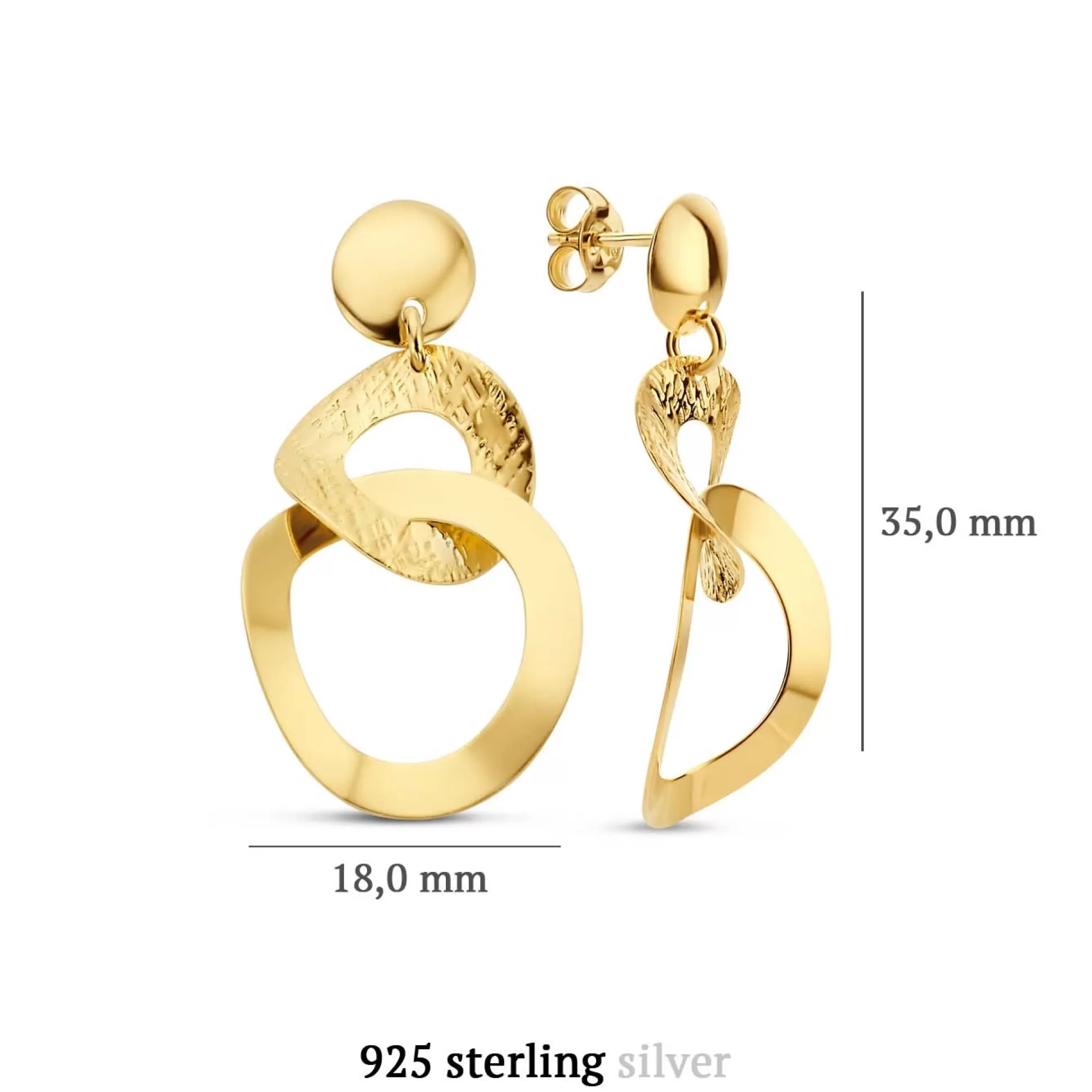 Outlet Bibbiena Poppi Madonna Orecchini Pendenti In Argento Sterling 925 Placcati Oro Con Placcatura In Oro 14 Carati Orecchini