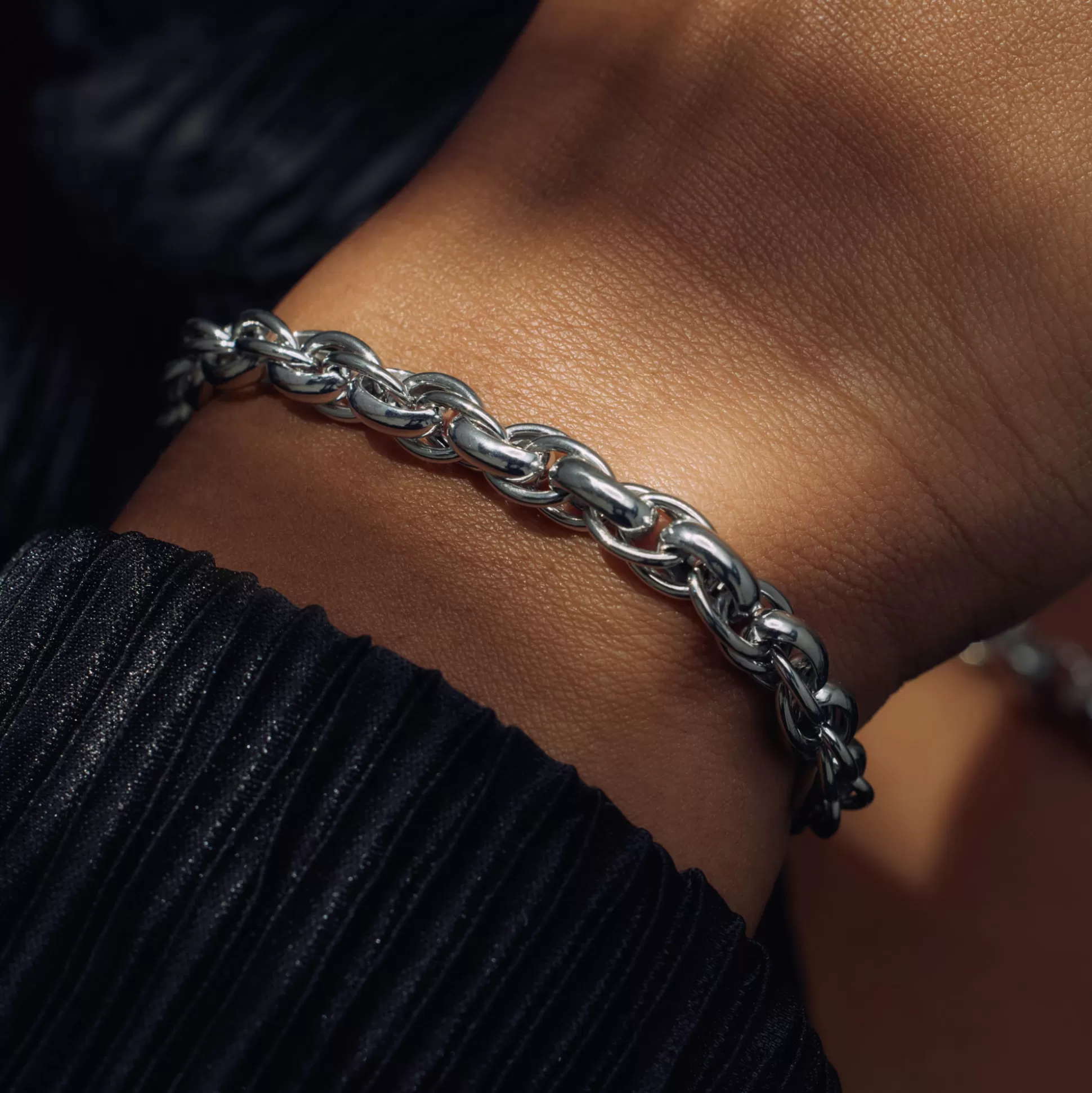 Sale Bibbiena Poppi San Fedele Bracciale A Maglie In Argento Sterling 925 Bracciali