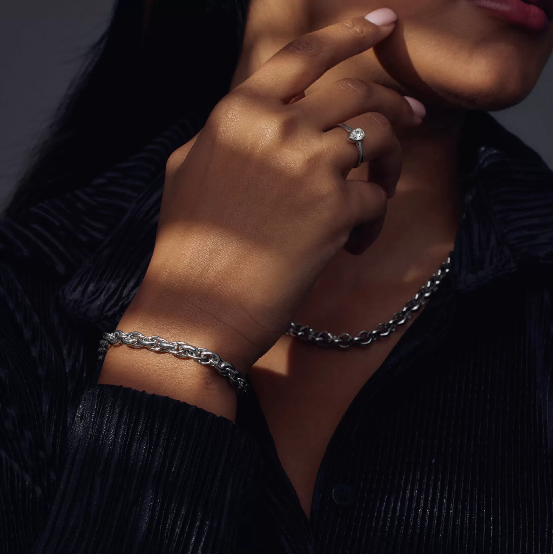 Sale Bibbiena Poppi San Fedele Bracciale A Maglie In Argento Sterling 925 Bracciali