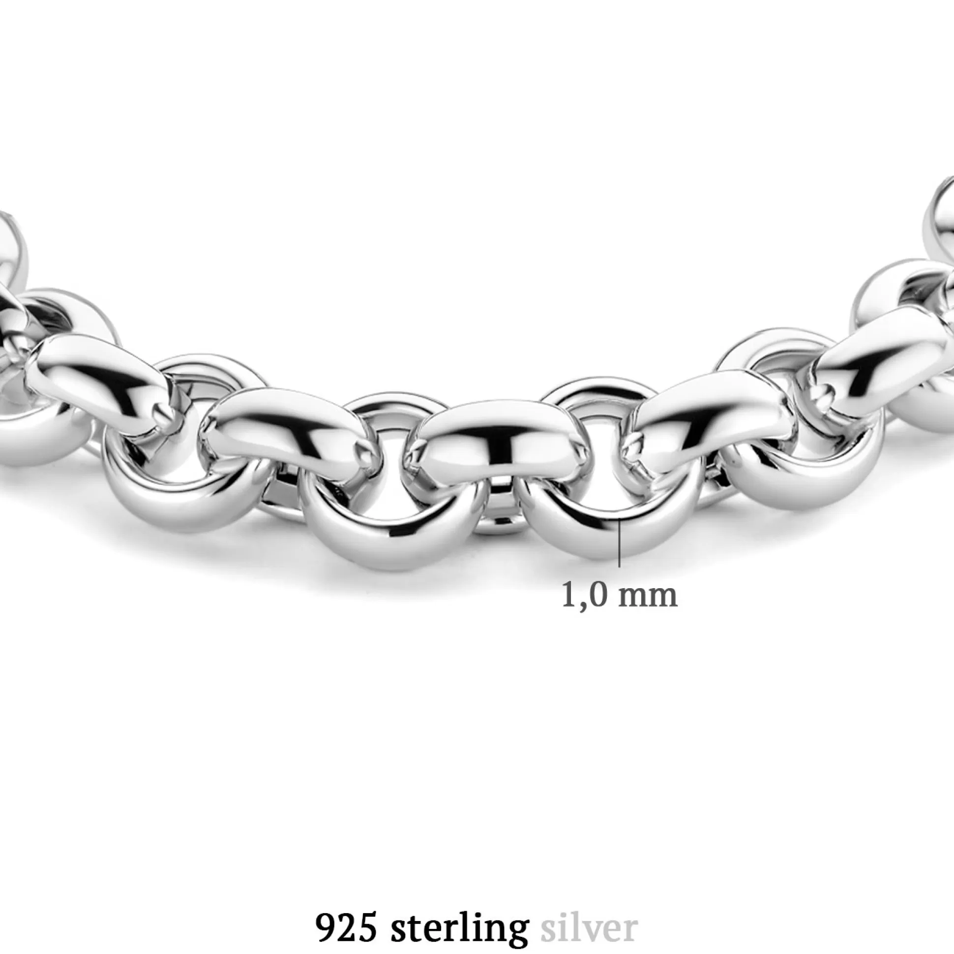 Shop Bibbiena Poppi San Fedele Bracciale A Maglie In Argento Sterling 925 Bracciali