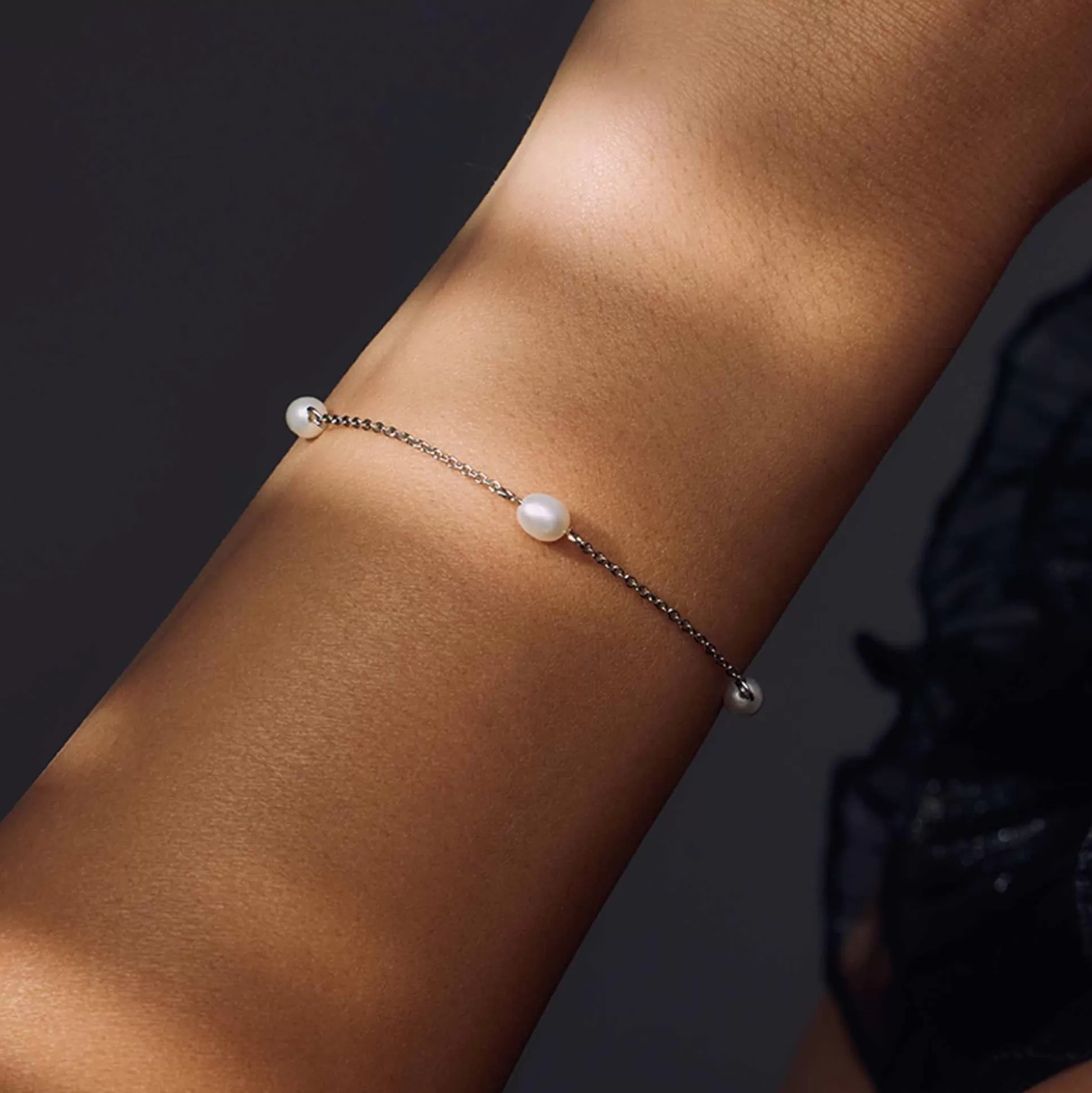 Store Brioso Cortona Ambra Bracciale In Argento Sterling 925 Con Perle D'Acqua Dolce Bracciali