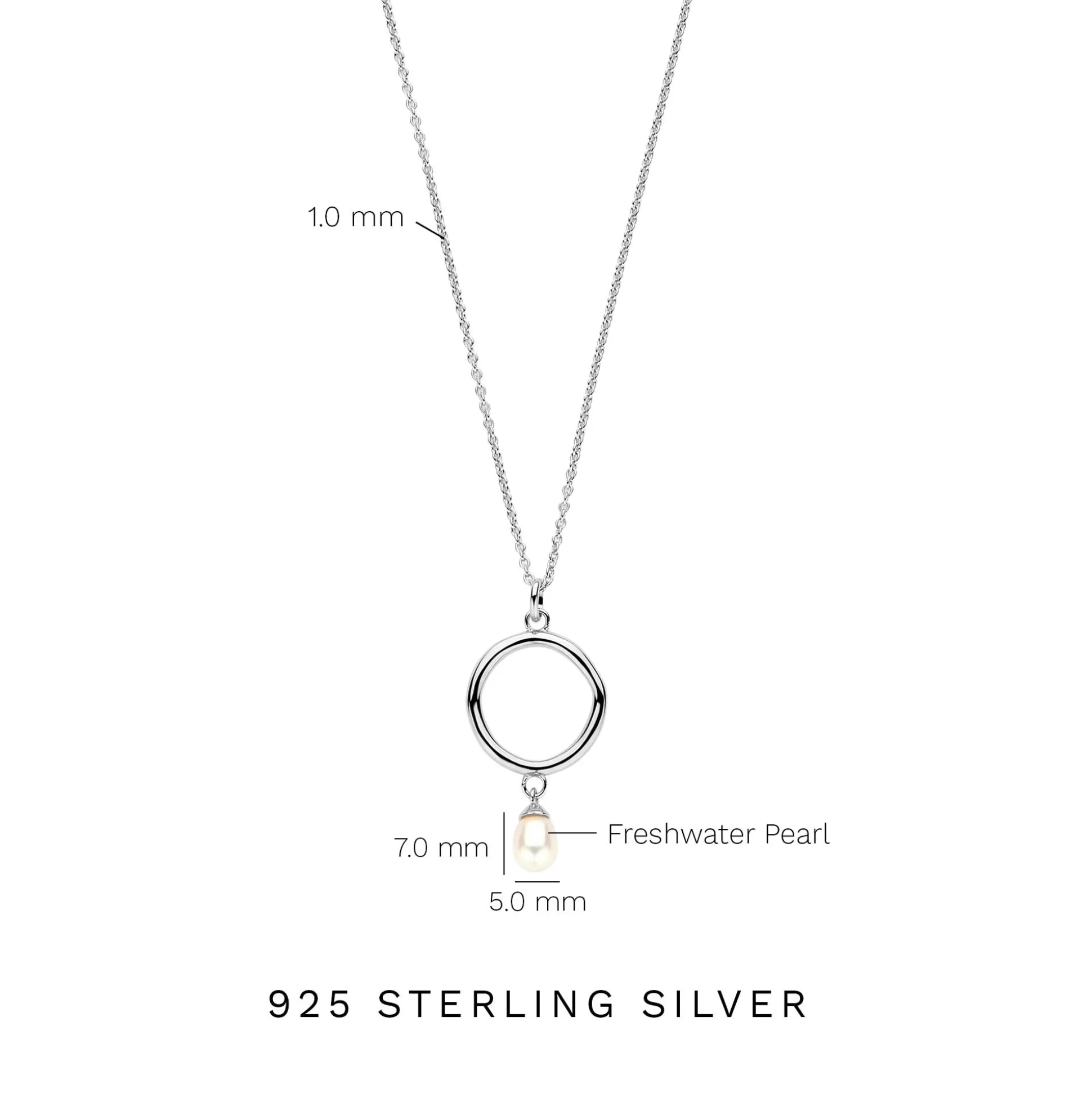 Cheap Brioso Cortona Ambra Collana In Argento Sterling 925 Con Perla D'Acqua Dolce Collane