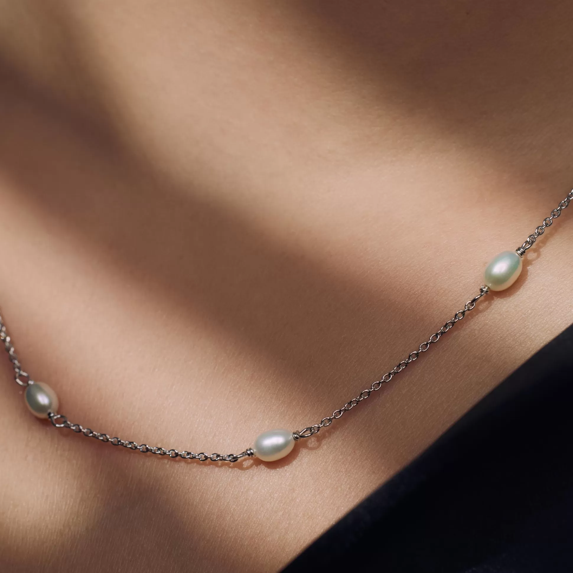 Store Brioso Cortona Ambra Collana In Argento Sterling 925 Con Perle D'Acqua Dolce Collane