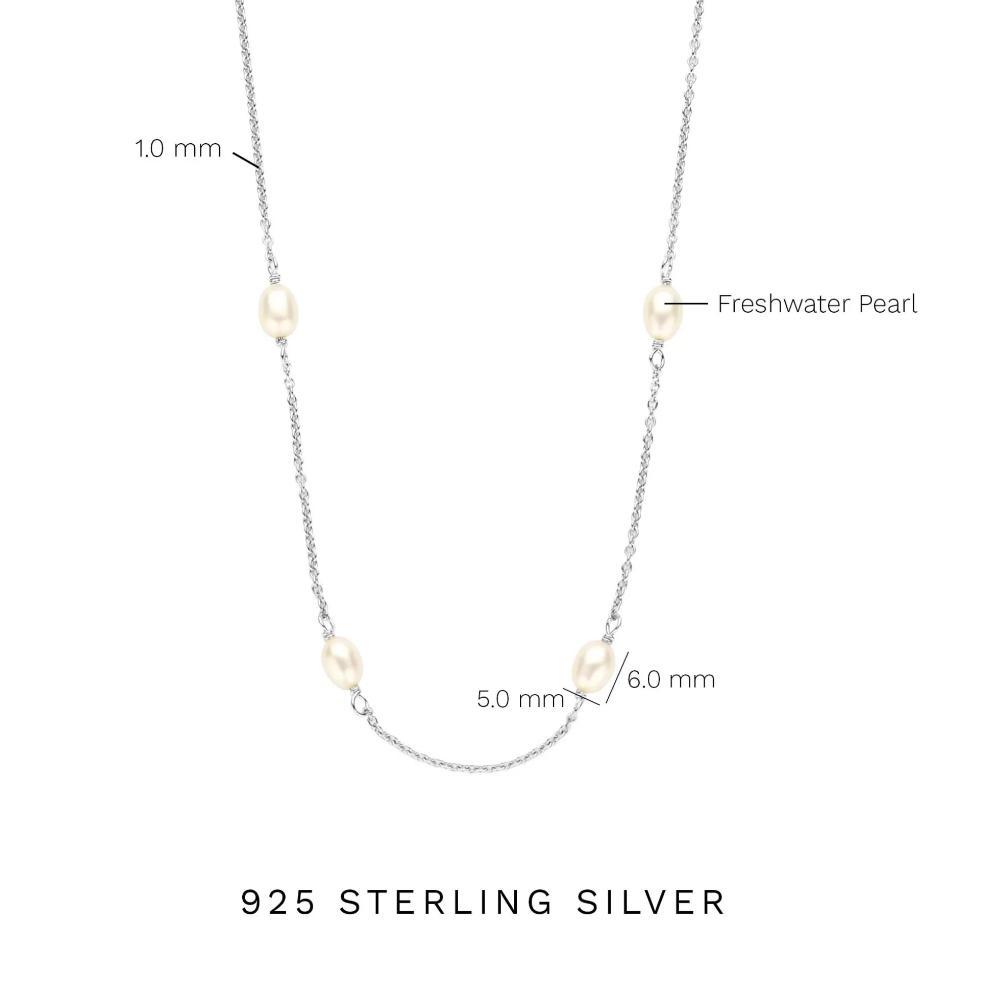 Store Brioso Cortona Ambra Collana In Argento Sterling 925 Con Perle D'Acqua Dolce Collane
