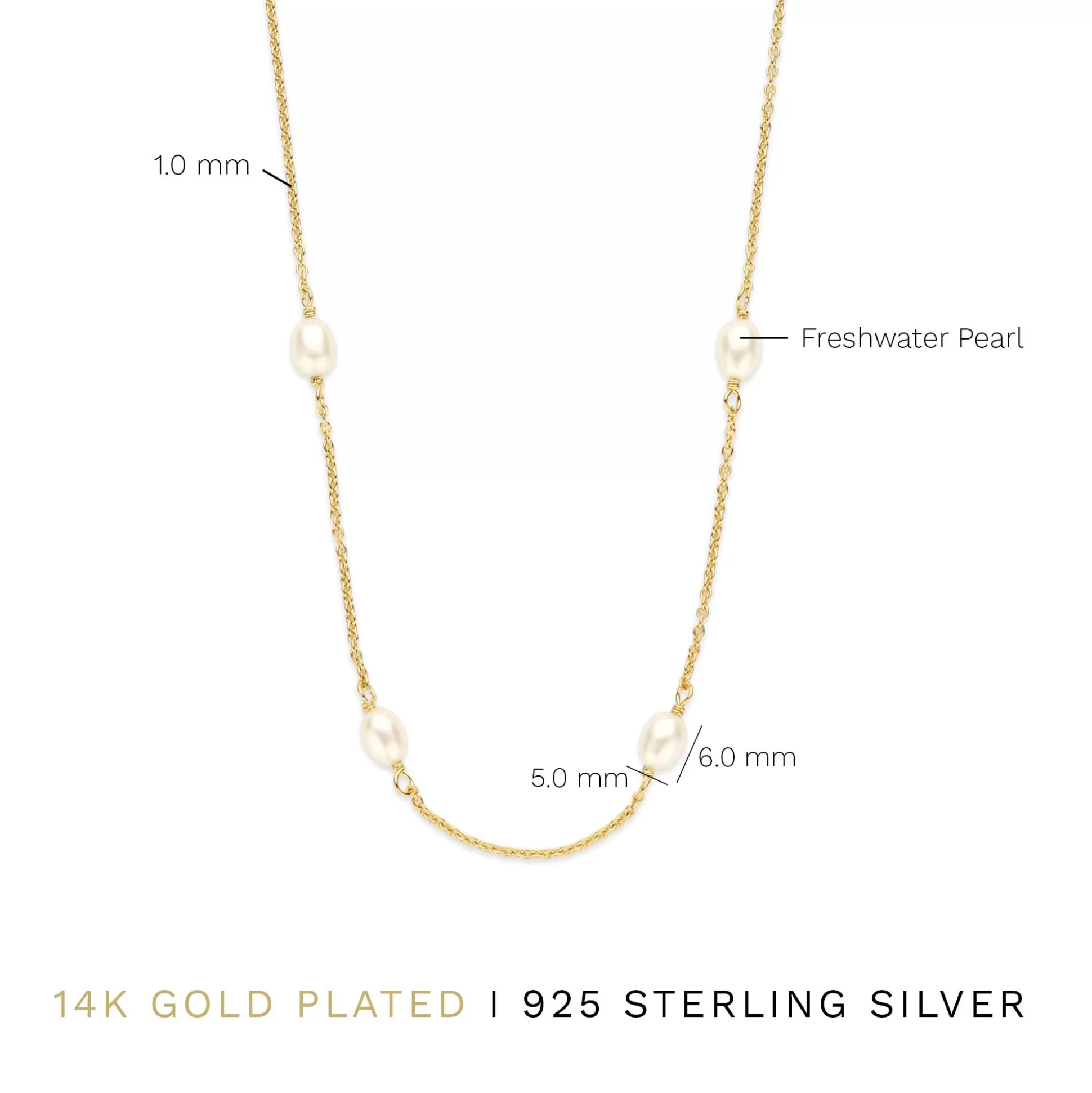 Cheap Brioso Cortona Ambra Collana In Argento Sterling 925 Placcata Oro Con Perle D'Acqua Dolce Collane