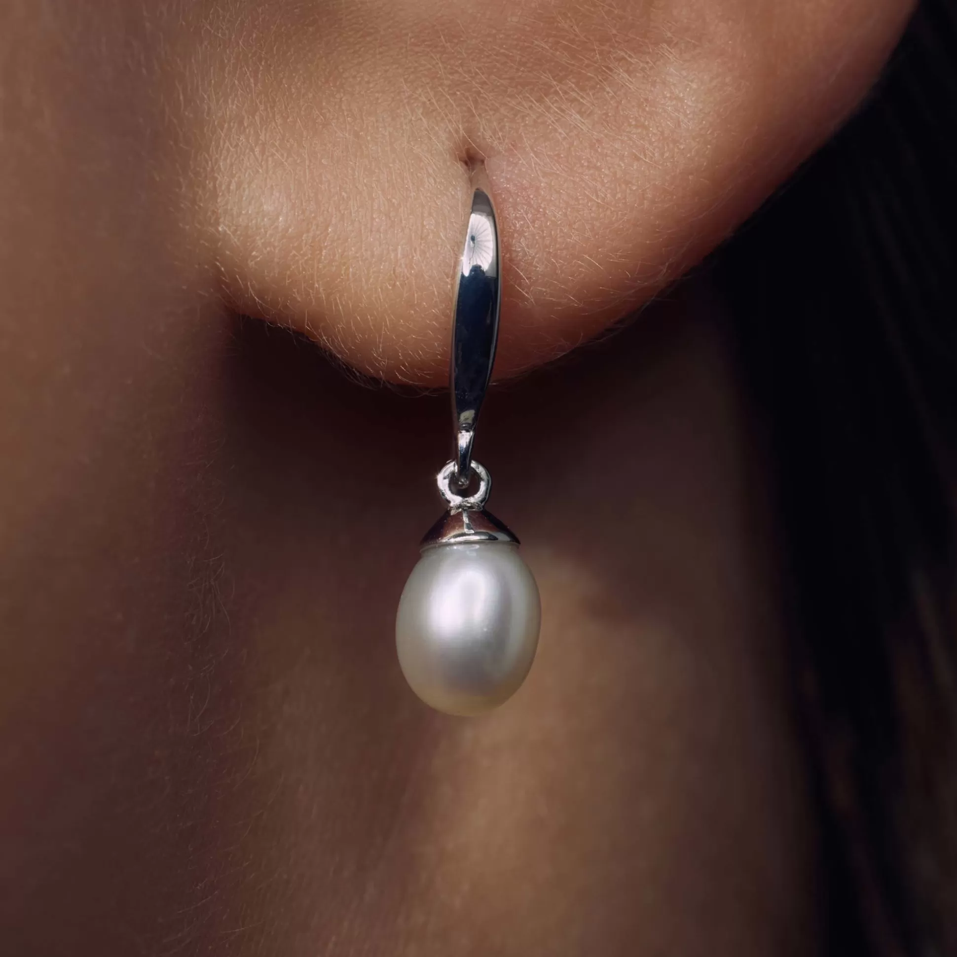 Online Brioso Cortona Ambra Orecchini Pendenti In Argento Sterling 925 Con Perla D'Acqua Dolce Orecchini