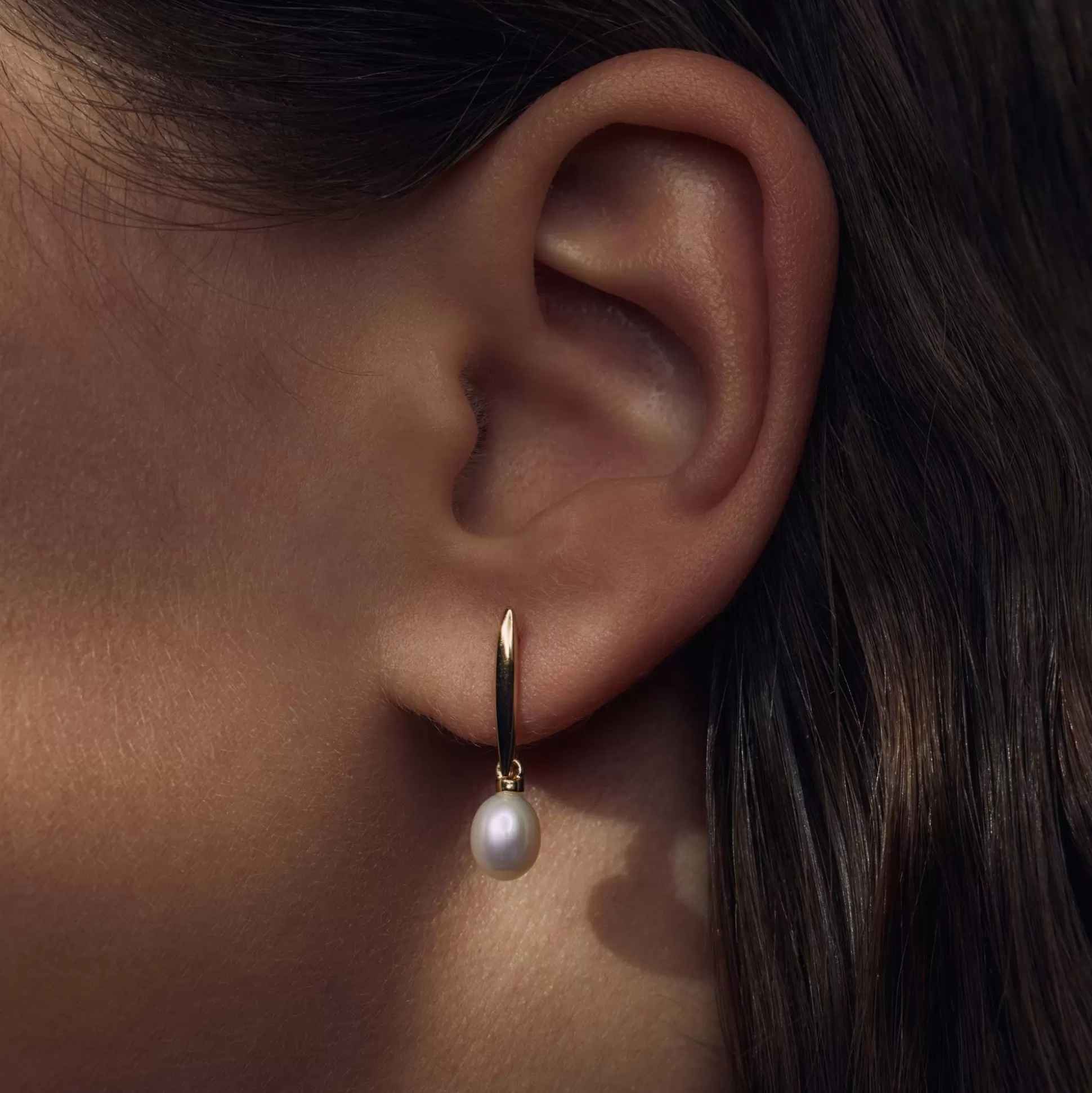 Best Brioso Cortona Ambra Orecchini Pendenti In Argento Sterling 925 Placcati Oro Con Perla D'Acqua Dolce Orecchini