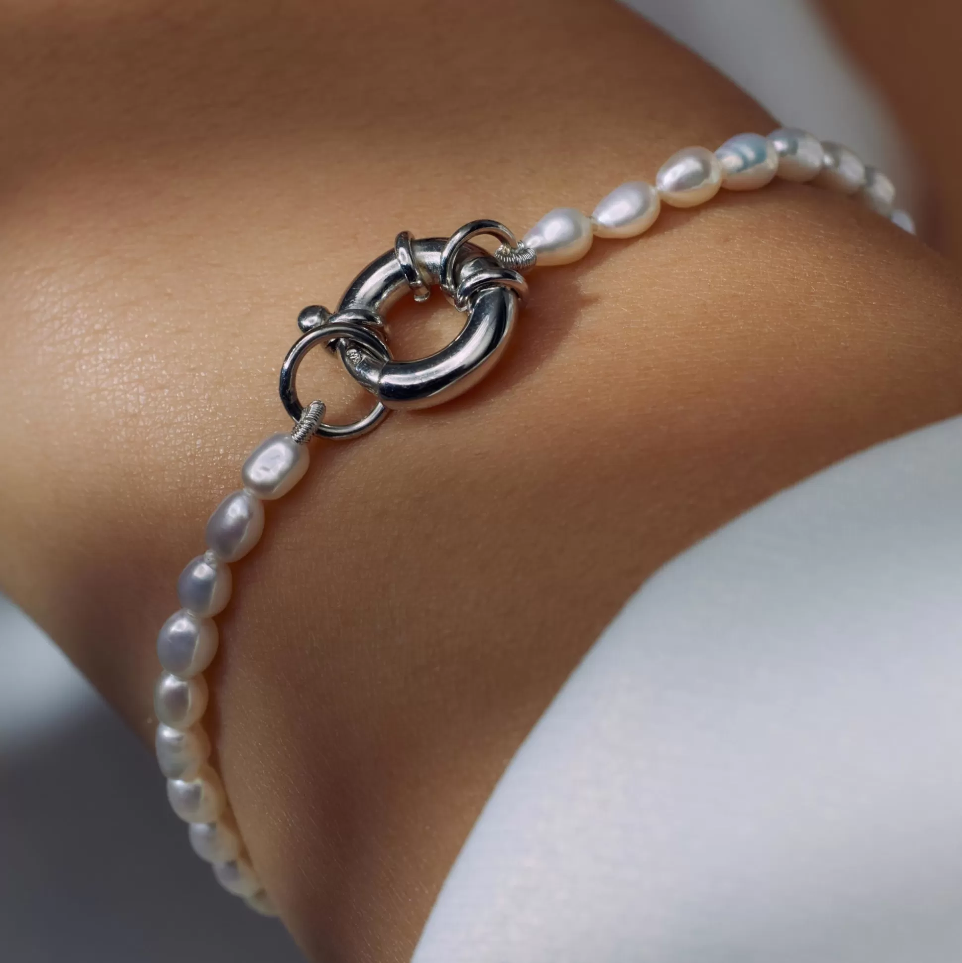 Best Brioso Cortona Bella Bracciale Di Perle In Argento Sterling 925 Con Perle D'Acqua Dolce Bracciali