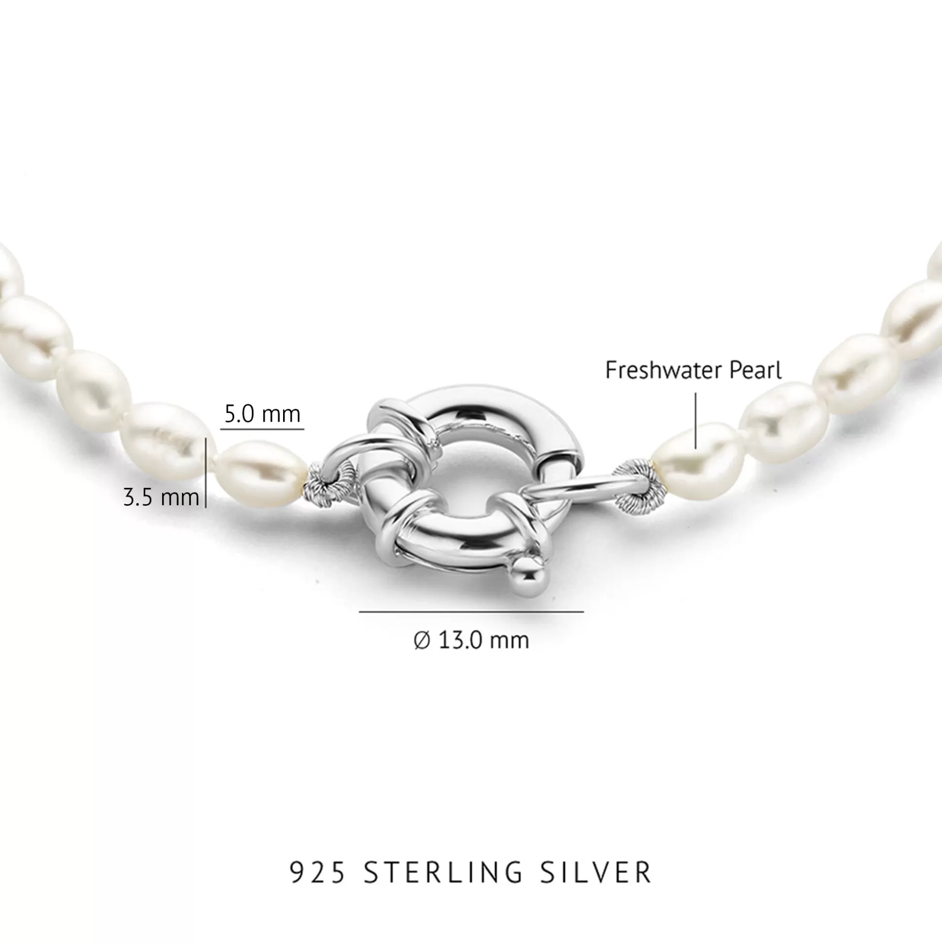 Best Brioso Cortona Bella Bracciale Di Perle In Argento Sterling 925 Con Perle D'Acqua Dolce Bracciali
