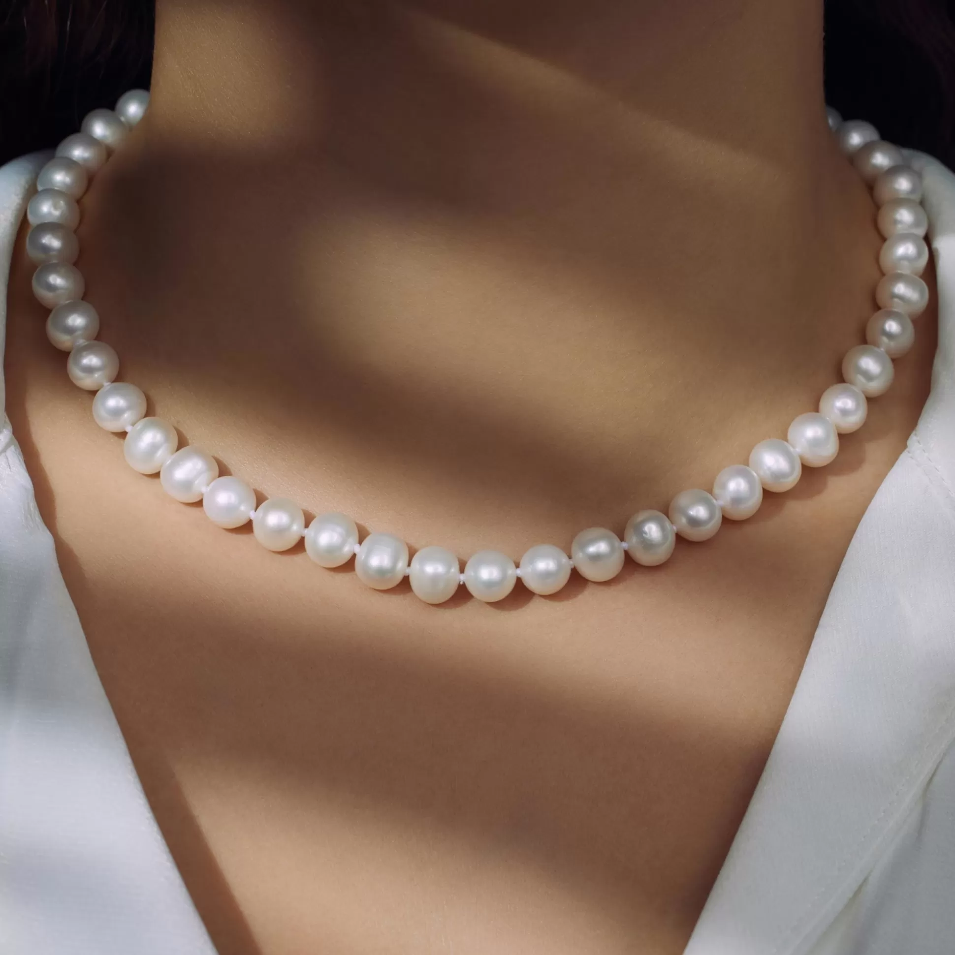 Store Brioso Cortona Bella Collana Di Perle In Argento Sterling 925 Con Perle D'Acqua Dolce Collane