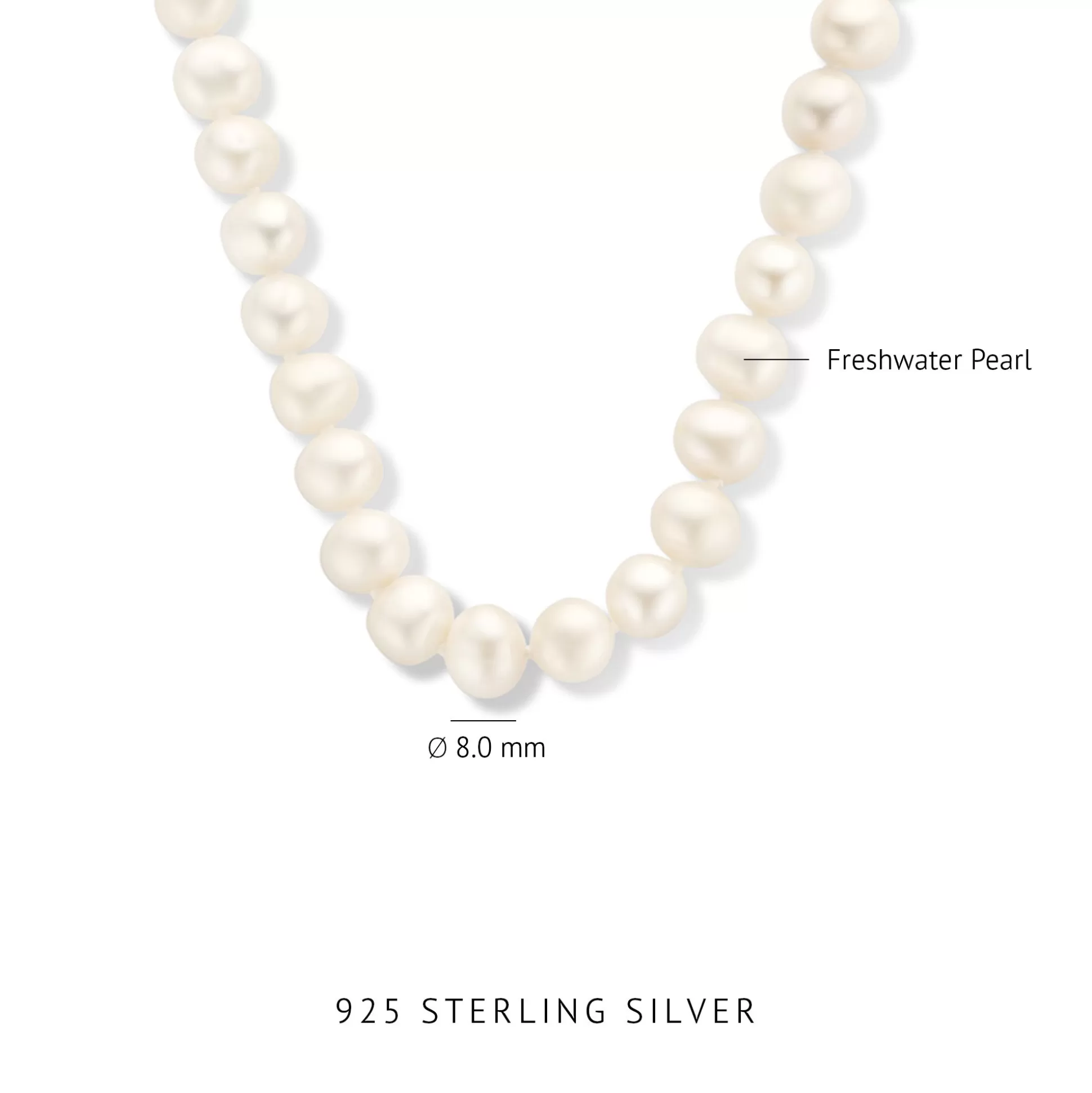 Store Brioso Cortona Bella Collana Di Perle In Argento Sterling 925 Con Perle D'Acqua Dolce Collane