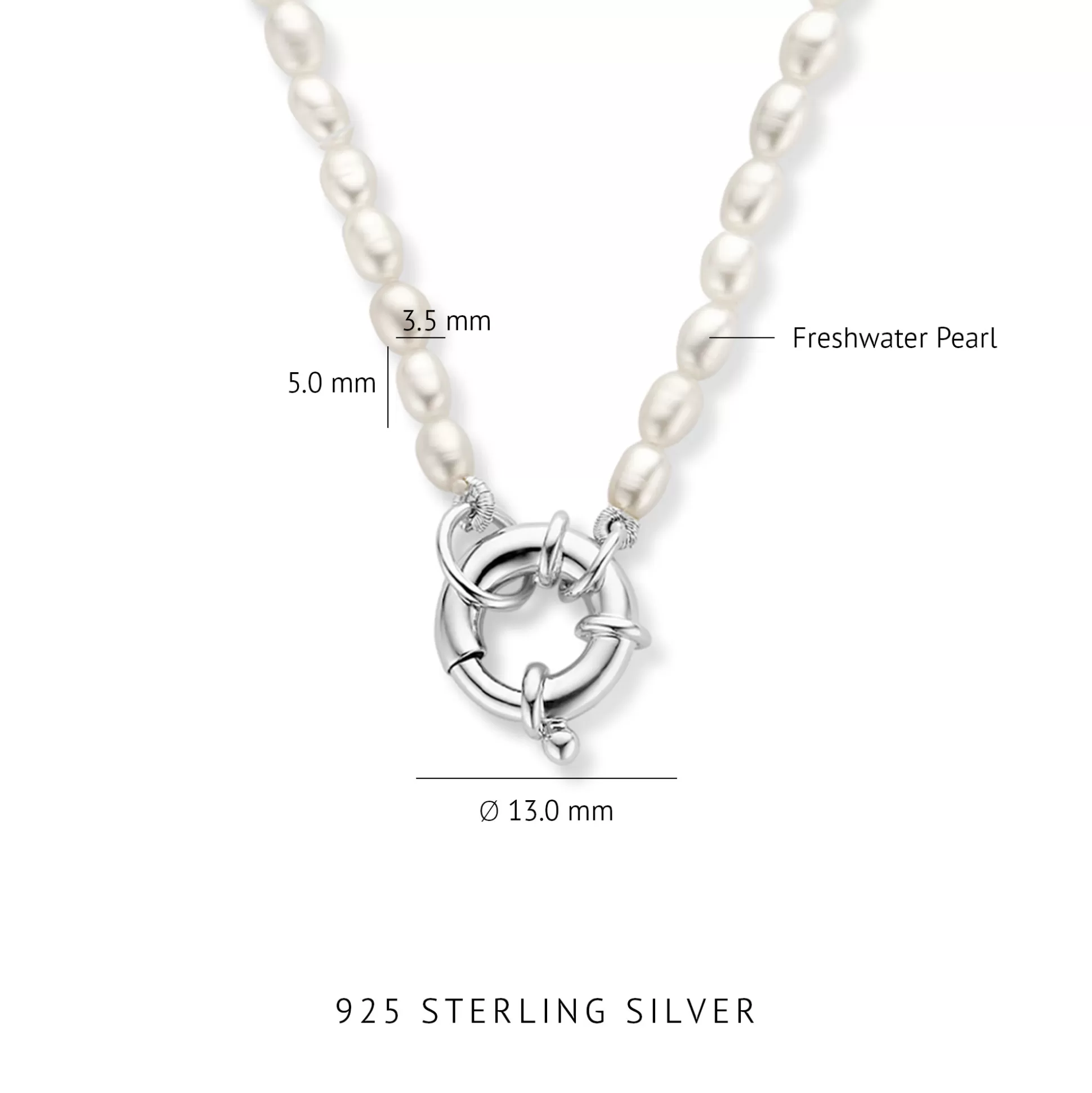 Best Brioso Cortona Bella Collana Di Perle In Argento Sterling 925 Con Perle D'Acqua Dolce Collane