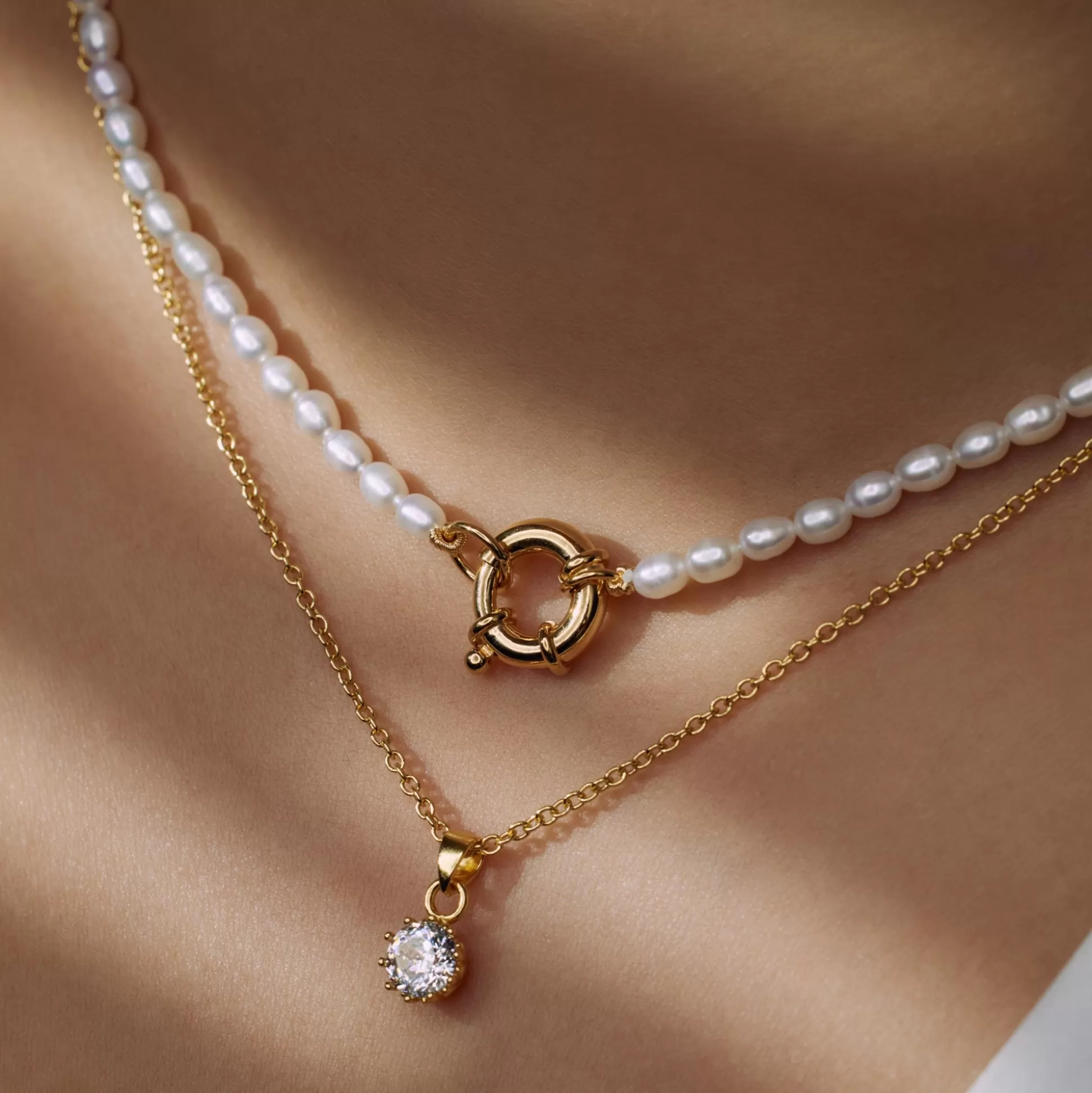 Best Brioso Cortona Bella Collana Di Perle In Argento Sterling 925 Placcata Oro Con Placcatura In Oro 14 Carati Collane