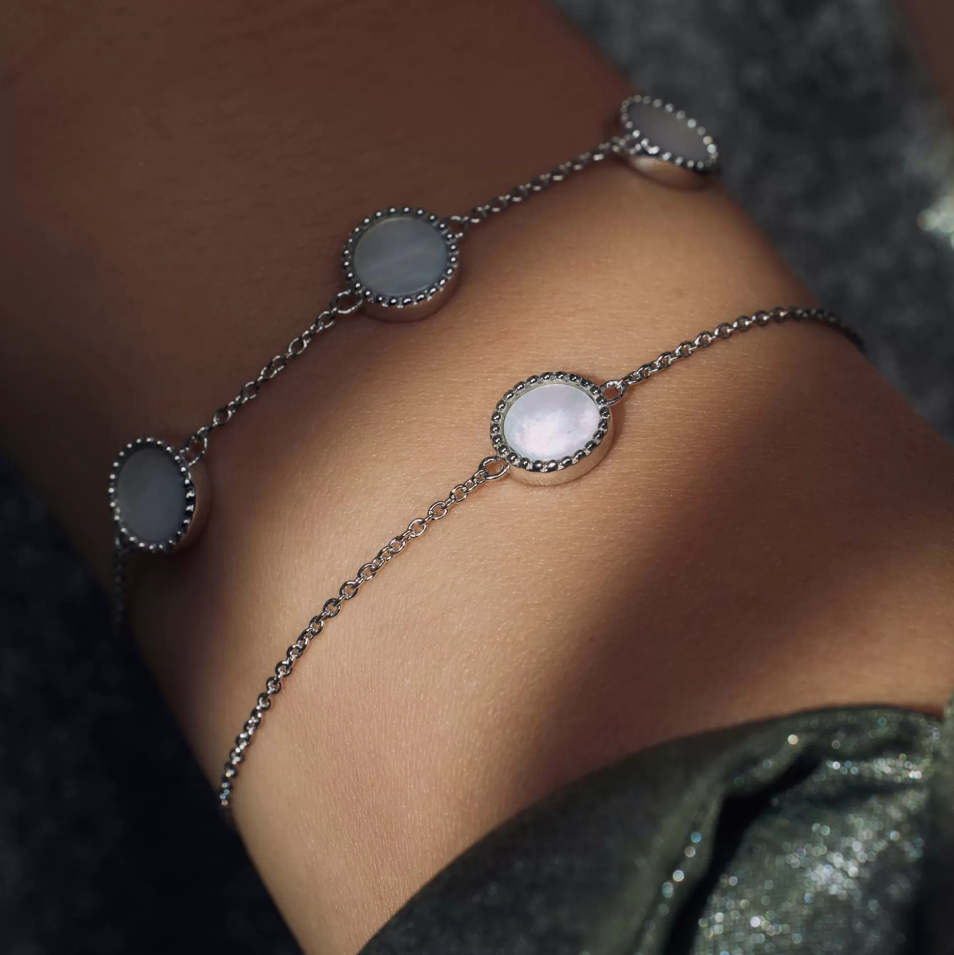 Sale Brioso Cortona Dara Bracciale In Argento Sterling 925 Con Madreperla Bracciali