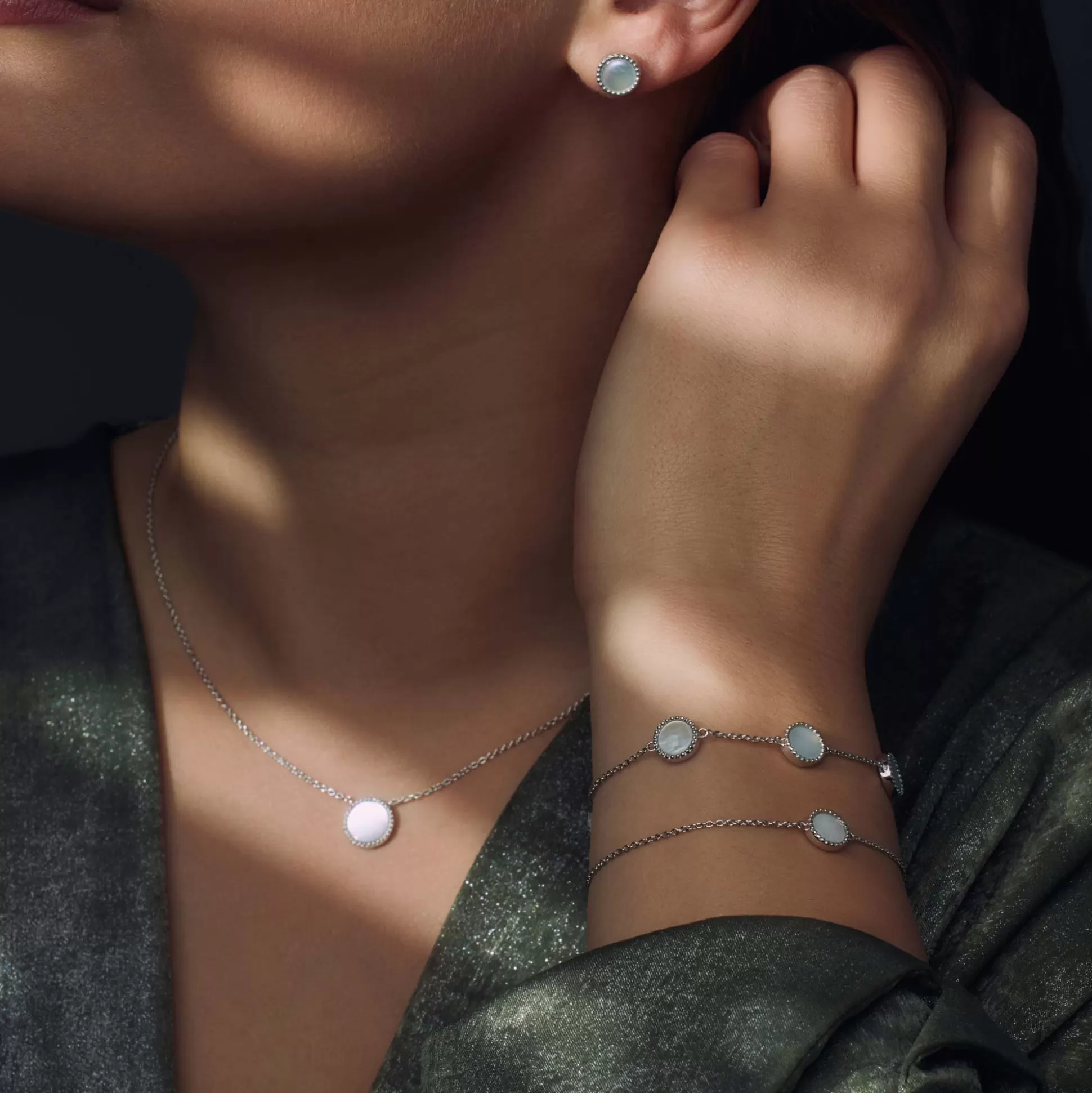 Sale Brioso Cortona Dara Bracciale In Argento Sterling 925 Con Madreperla Bracciali