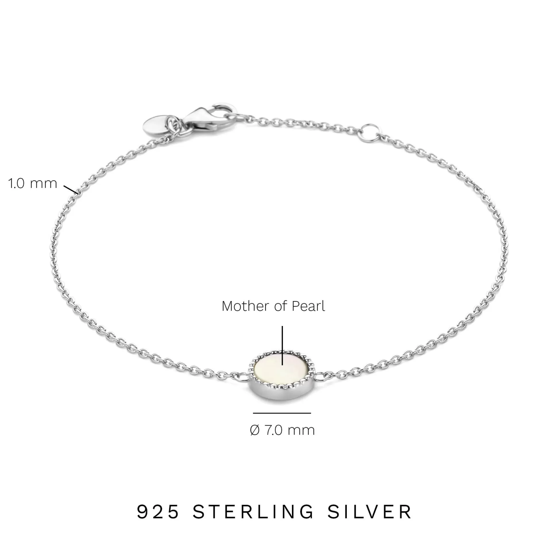 Sale Brioso Cortona Dara Bracciale In Argento Sterling 925 Con Madreperla Bracciali