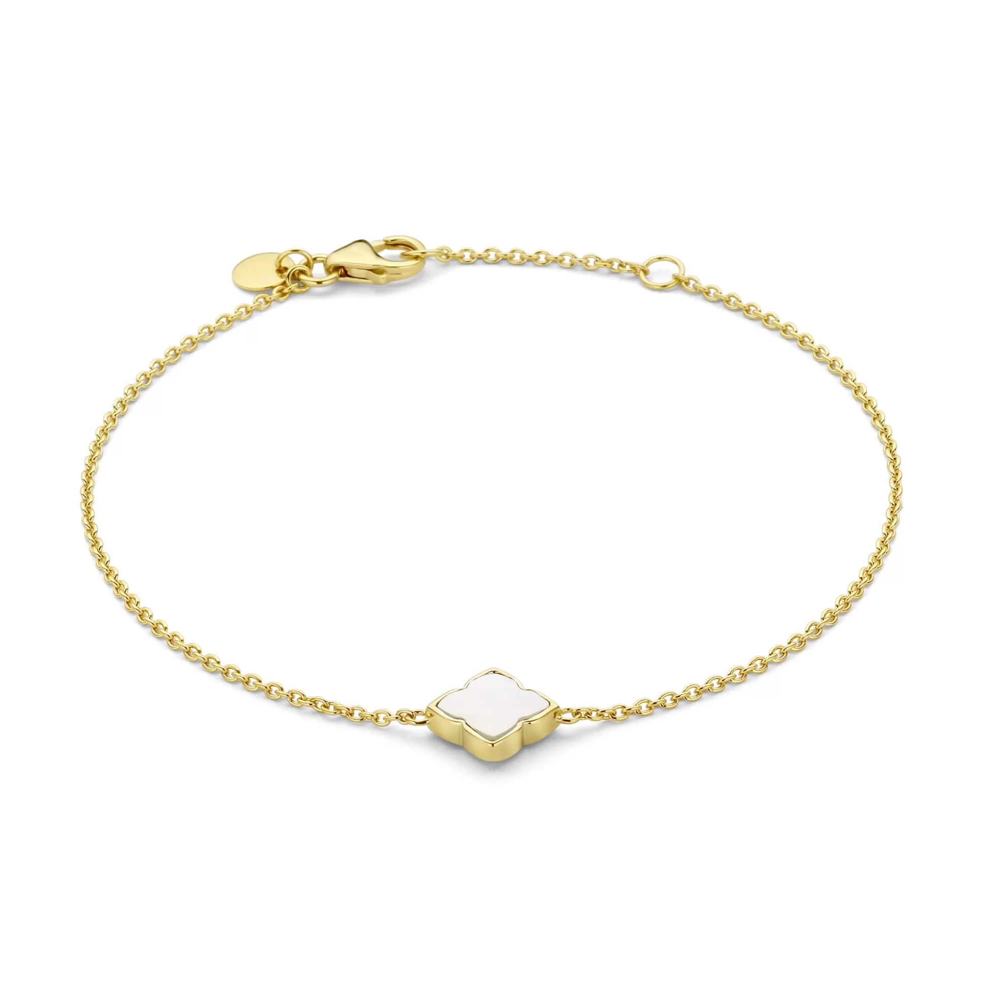 Fashion Brioso Cortona Dara Bracciale In Argento Sterling 925 Placcato Oro Con Madreperla Bracciali