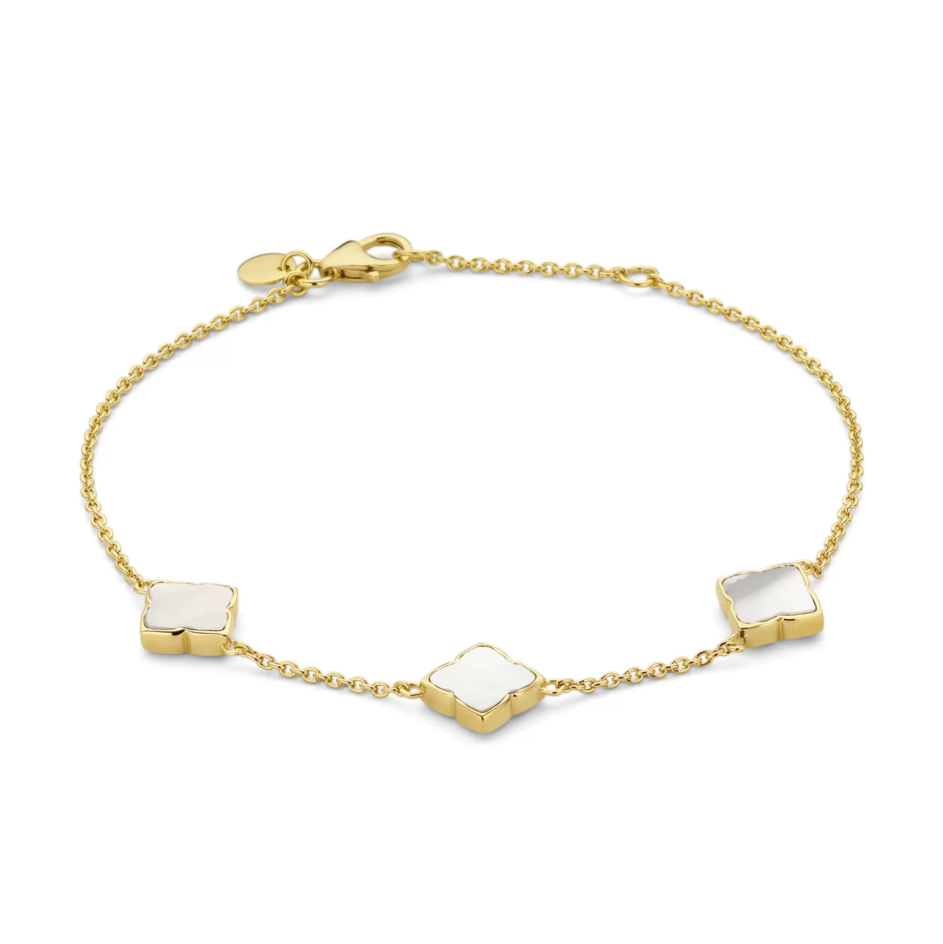 Sale Brioso Cortona Dara Bracciale In Argento Sterling 925 Placcato Oro Con Madreperla Bracciali