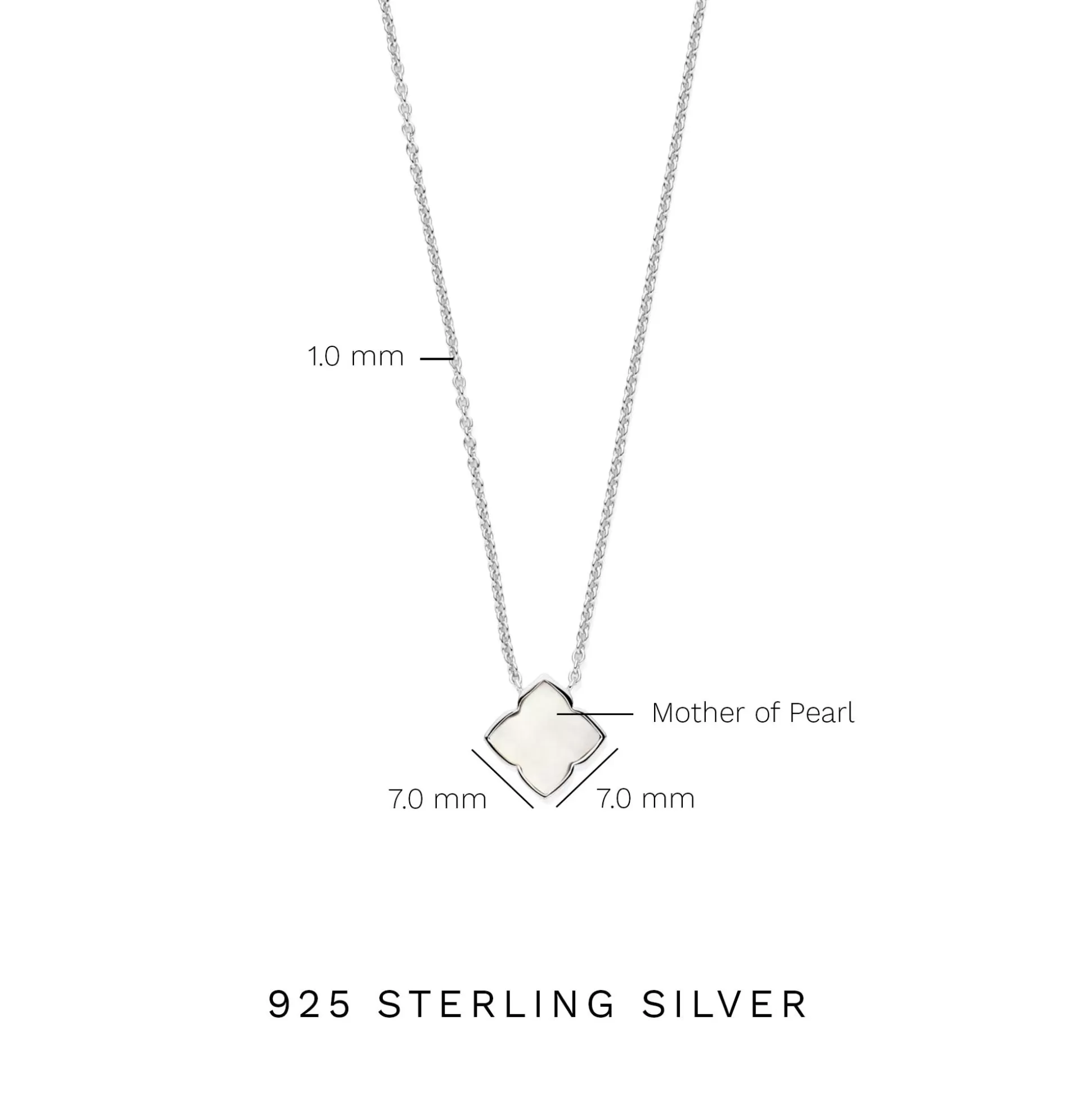 Best Brioso Cortona Dara Collana In Argento Sterling 925 Con Madreperla Collane