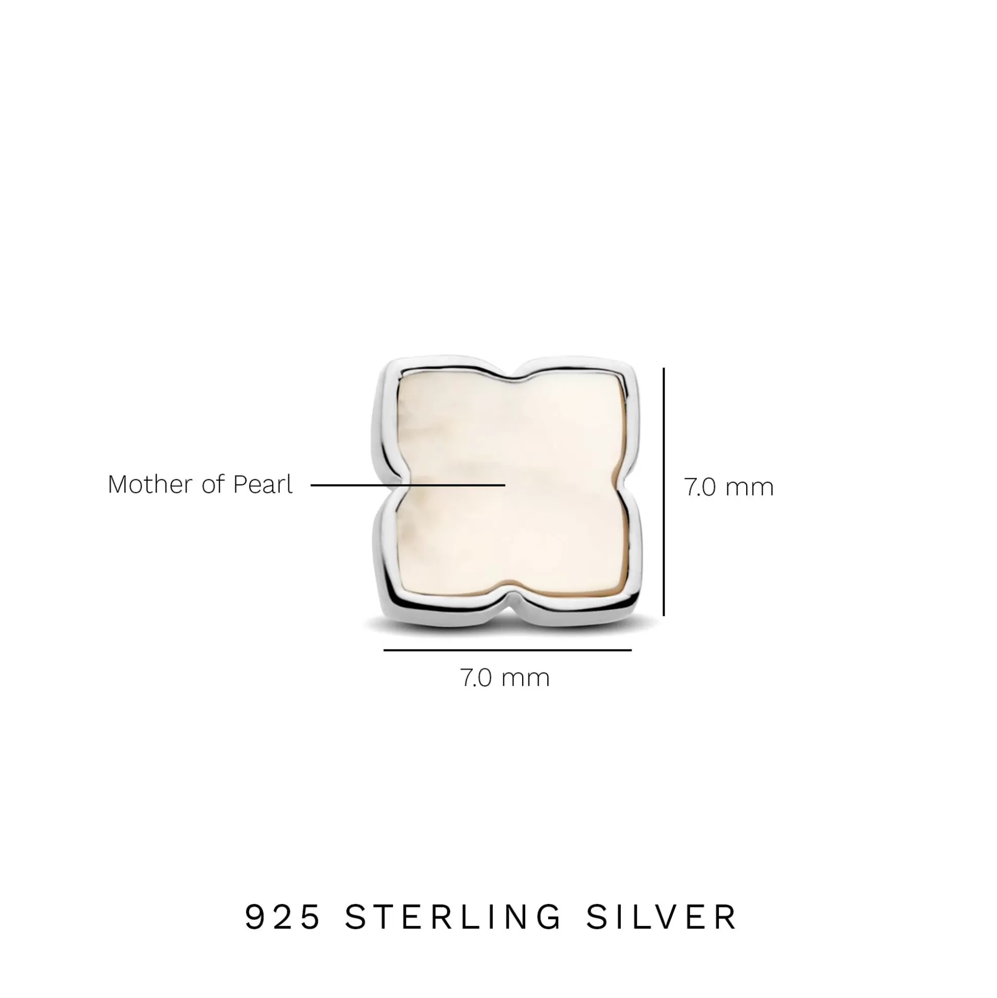 Best Brioso Cortona Dara Orecchini A Bottone In Argento Sterling 925 Con Madreperla Orecchini A Bottone