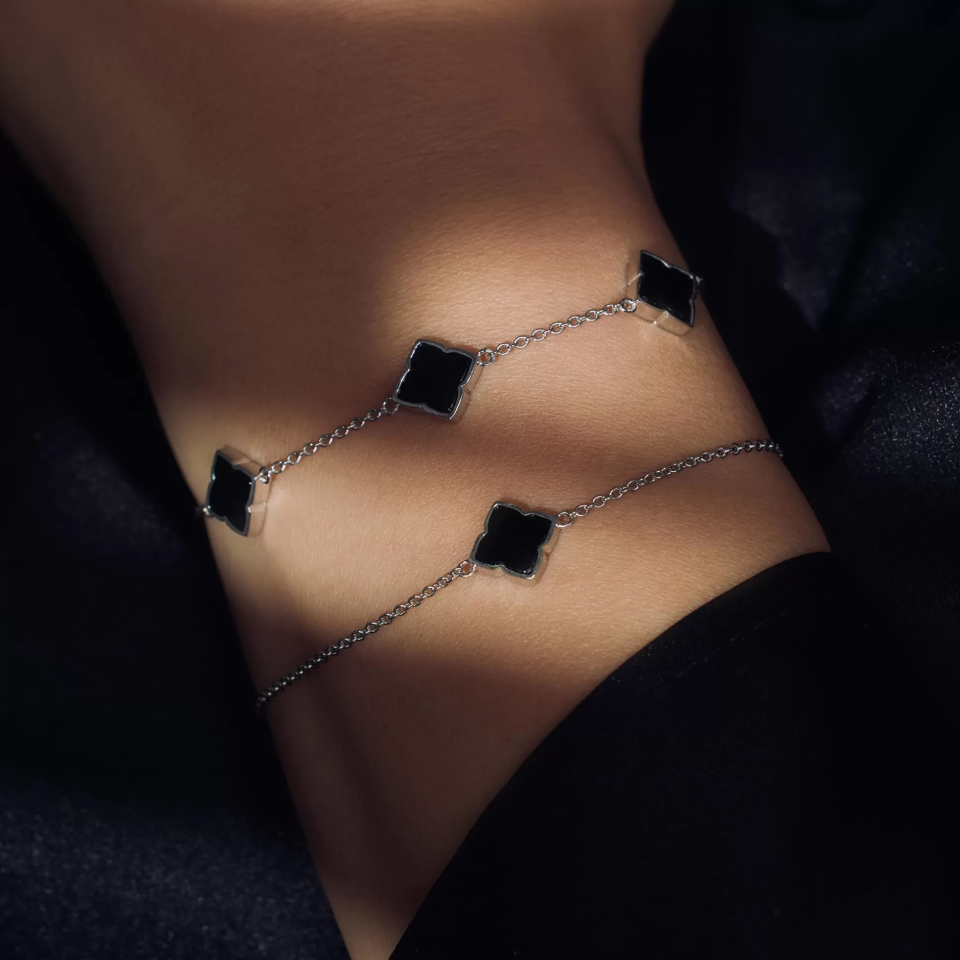 Shop Brioso Cortona Giulia Bracciale In Argento Sterling 925 Con Onice Nero Bracciali