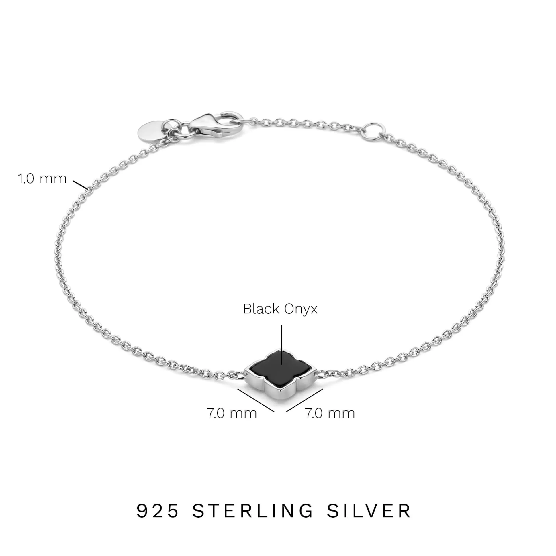Shop Brioso Cortona Giulia Bracciale In Argento Sterling 925 Con Onice Nero Bracciali