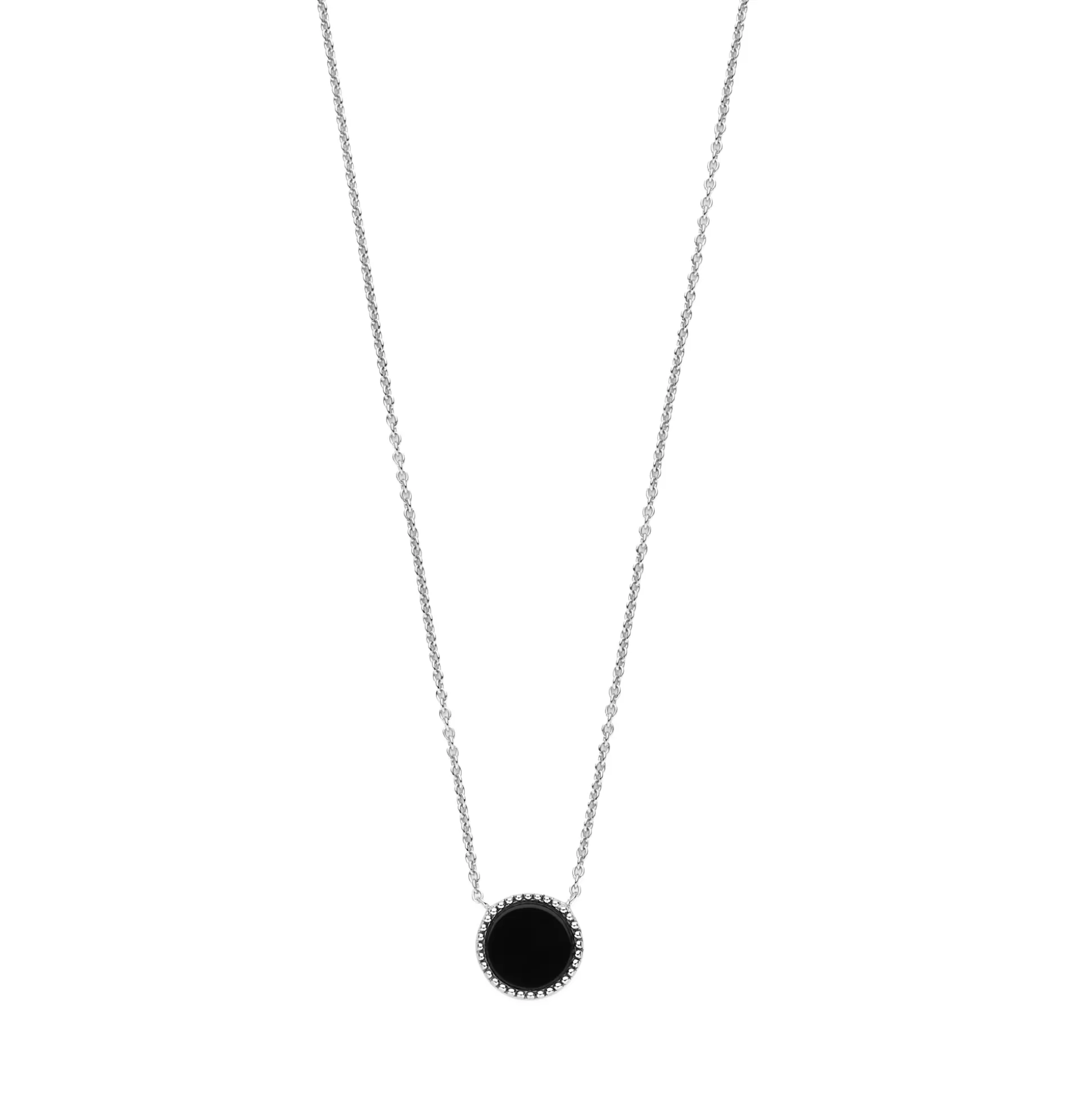 Clearance Brioso Cortona Giulia Collana In Argento Sterling 925 Con Onice Nero Collane