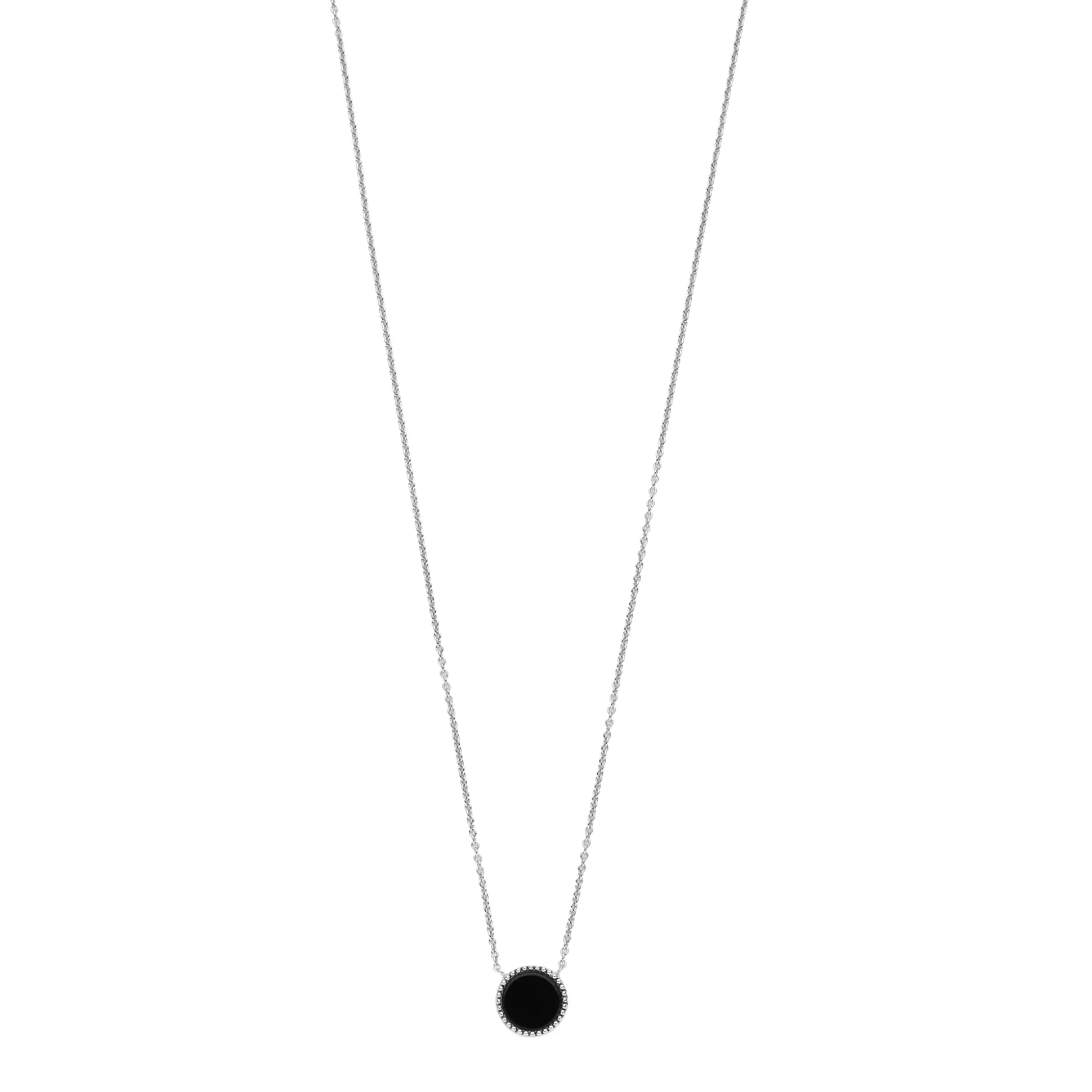 Clearance Brioso Cortona Giulia Collana In Argento Sterling 925 Con Onice Nero Collane