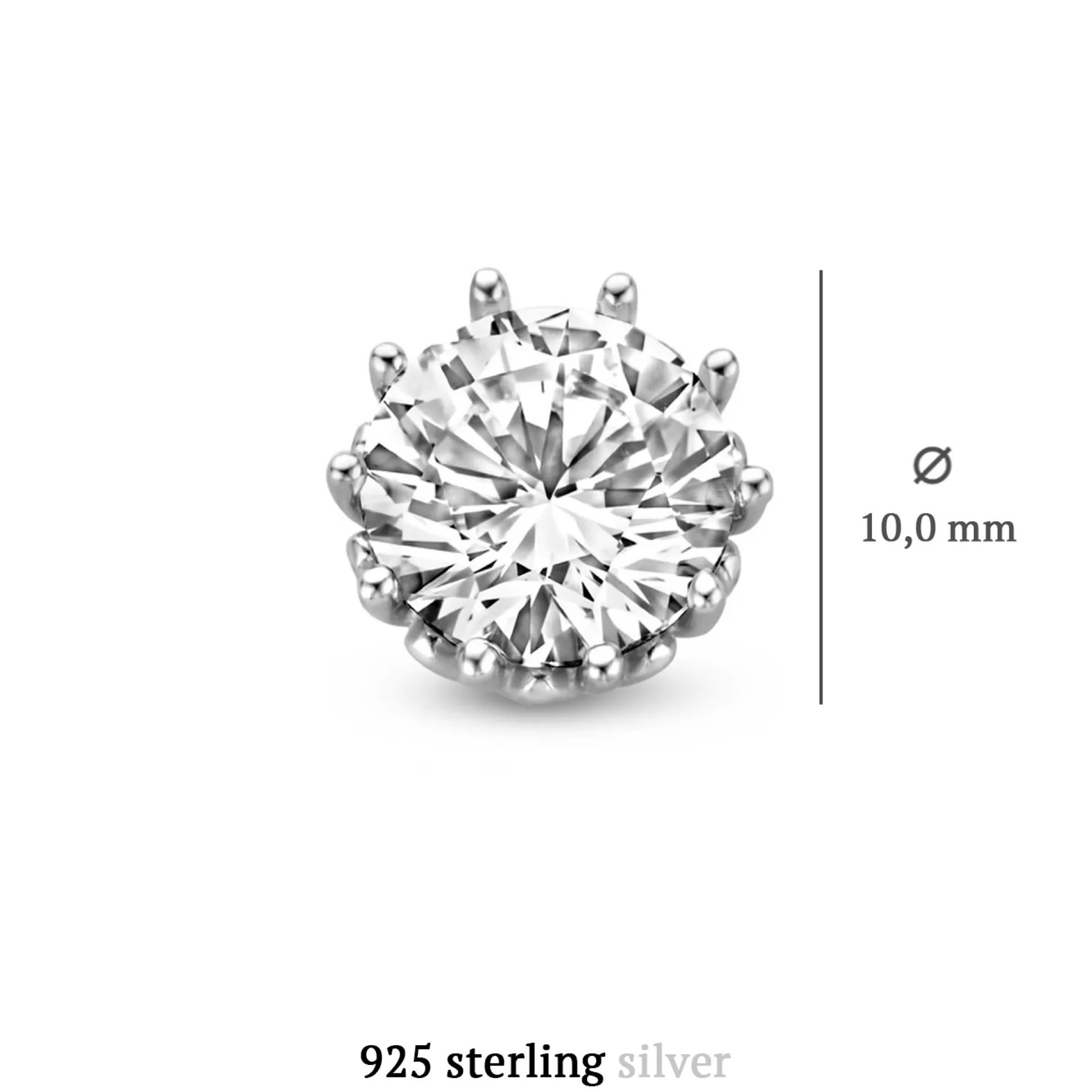 Outlet Cento Luci Maxima Orecchini A Bottone In Argento Sterling 925 Orecchini A Bottone