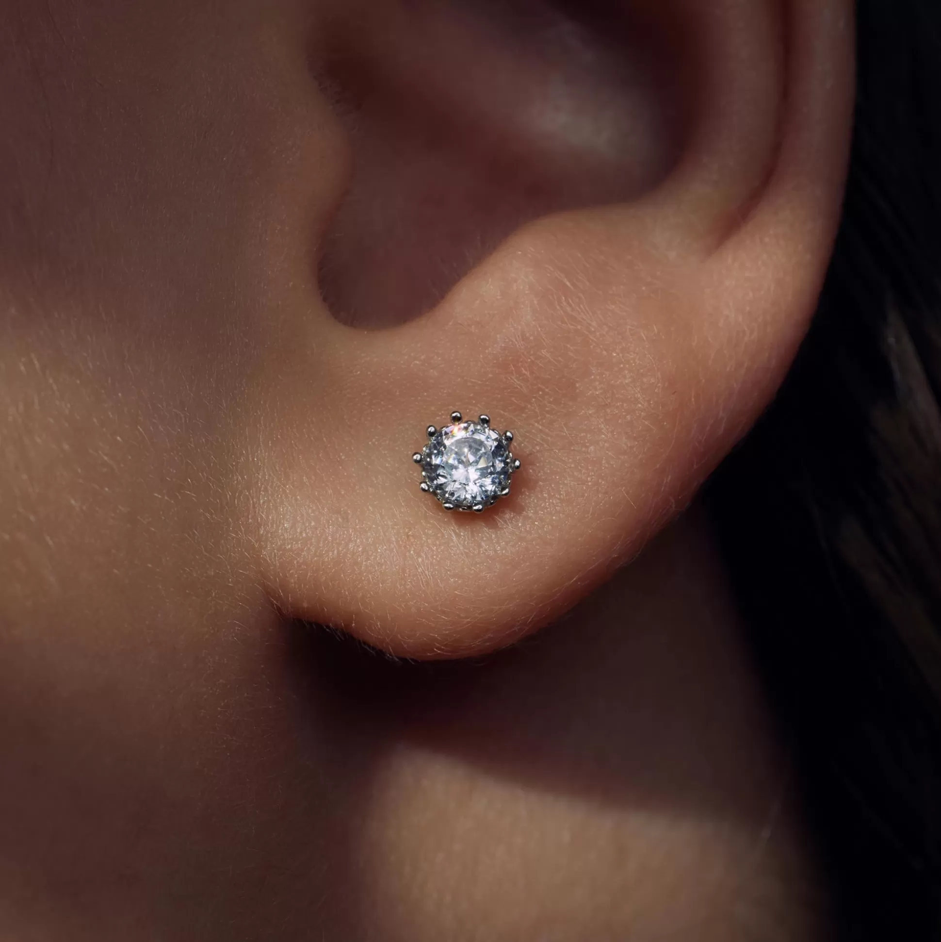 Best Sale Cento Luci Mila Orecchini A Bottone In Argento Sterling 925 Con Pietra Zircone Orecchini A Bottone