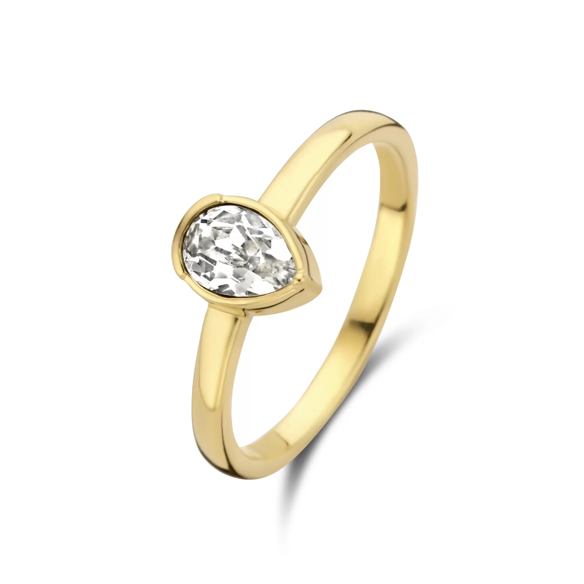 Best Sale Cento Luci Natale Anello In Argento Sterling 925 Placcate Oro Con Cristallo Prezioso Anelli