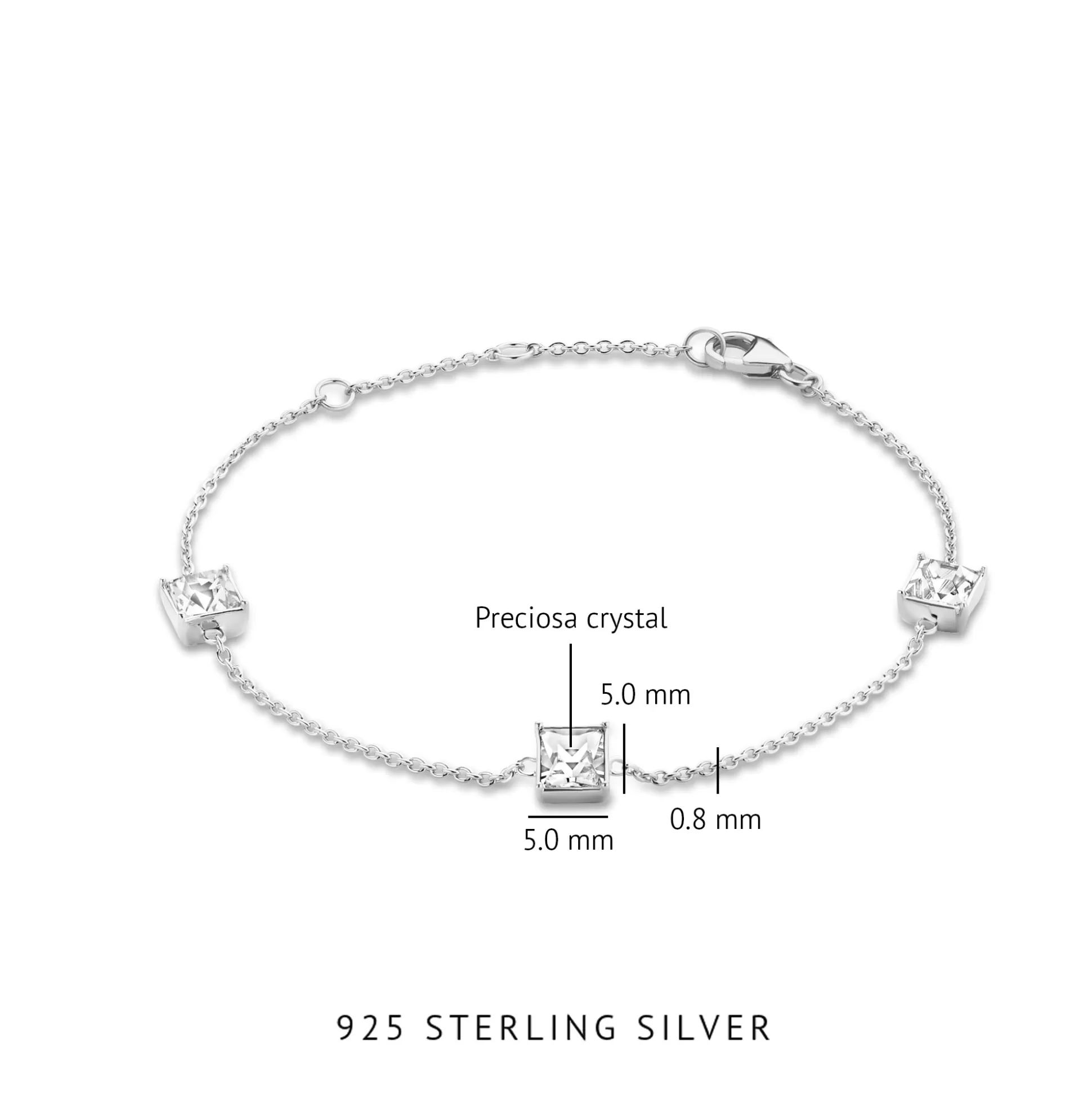 Best Cento Luci Paola Bracciale In Argento Sterling 925 Con Cristallo Prezioso Bracciali