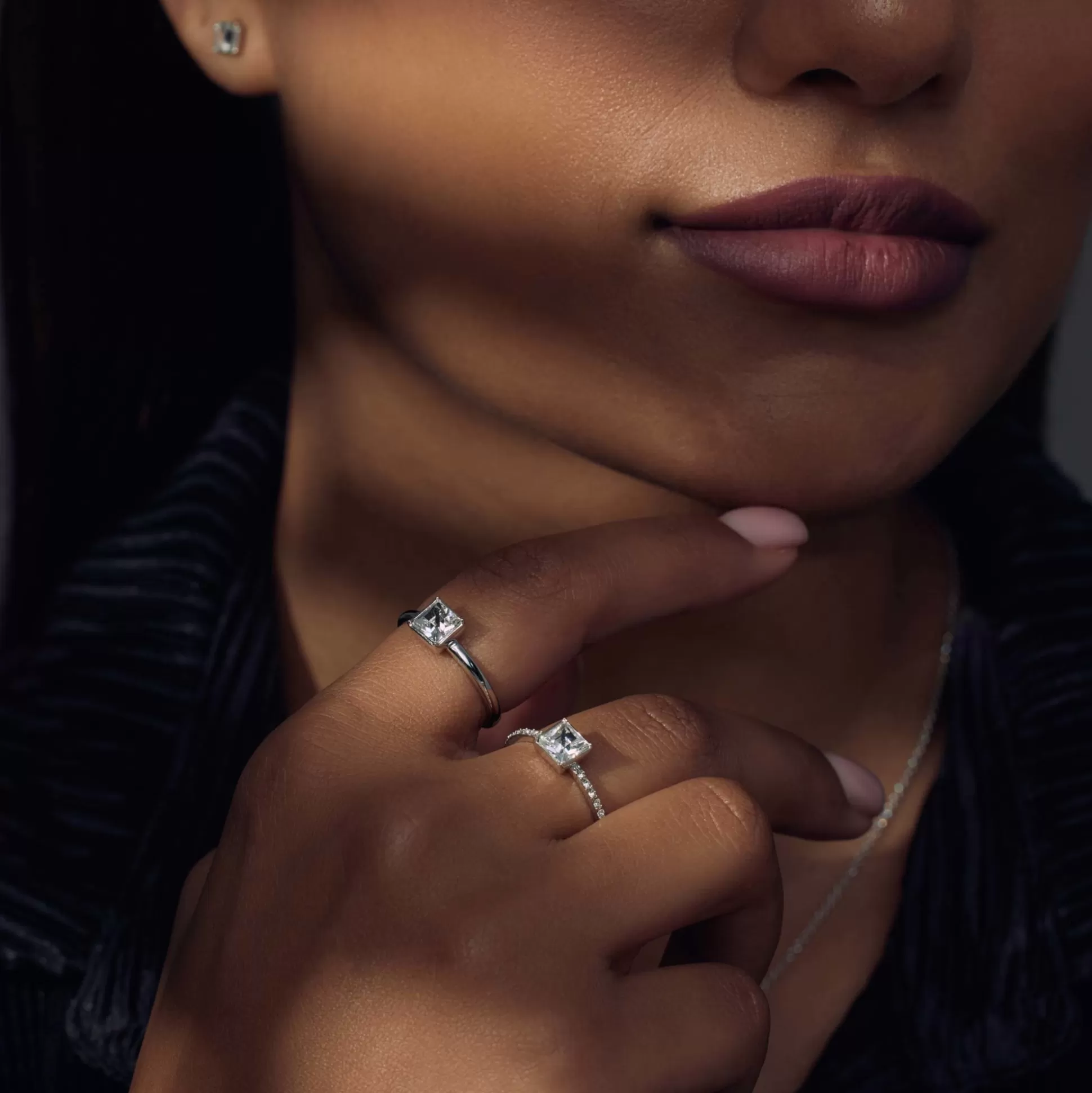 Online Cento Luci Perla Anello In Argento Sterling 925 Con Cristallo Prezioso Anelli