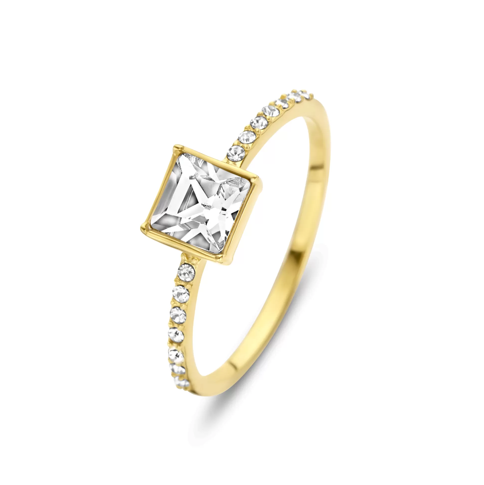 Sale Cento Luci Pia Anello In Argento Sterling 925 Placcato Oro Con Cristallo Prezioso Anelli
