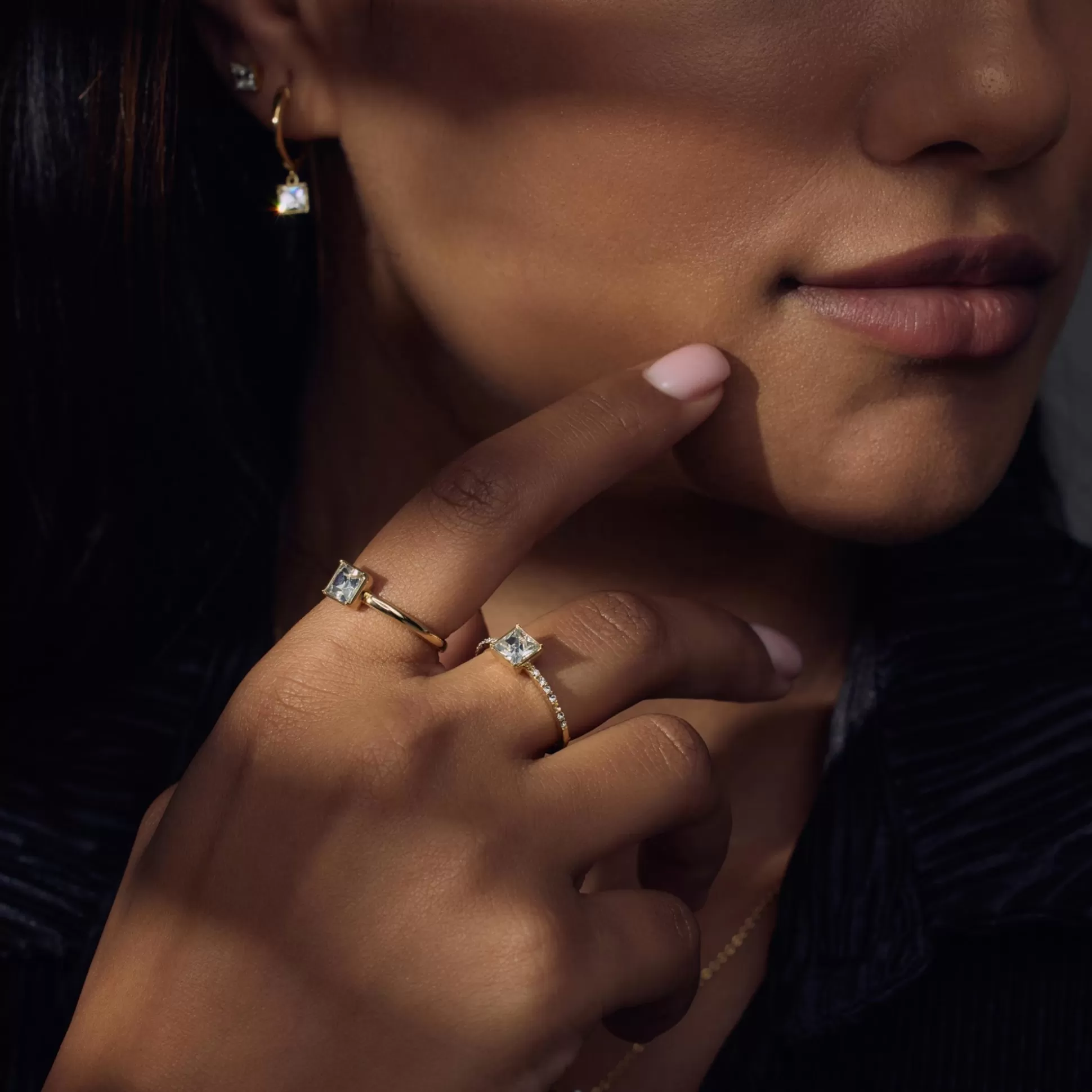 Sale Cento Luci Pia Anello In Argento Sterling 925 Placcato Oro Con Cristallo Prezioso Anelli