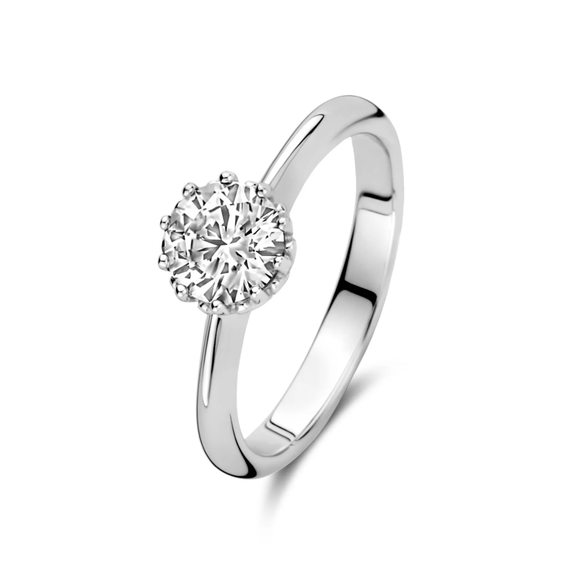 New Cento Luci Rosia Anello In Argento Sterling 925 Con Pietra Zircone Anelli