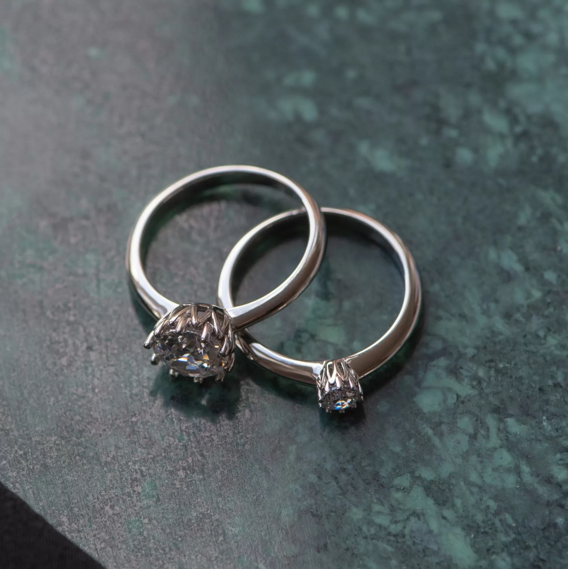 New Cento Luci Rosia Anello In Argento Sterling 925 Con Pietra Zircone Anelli
