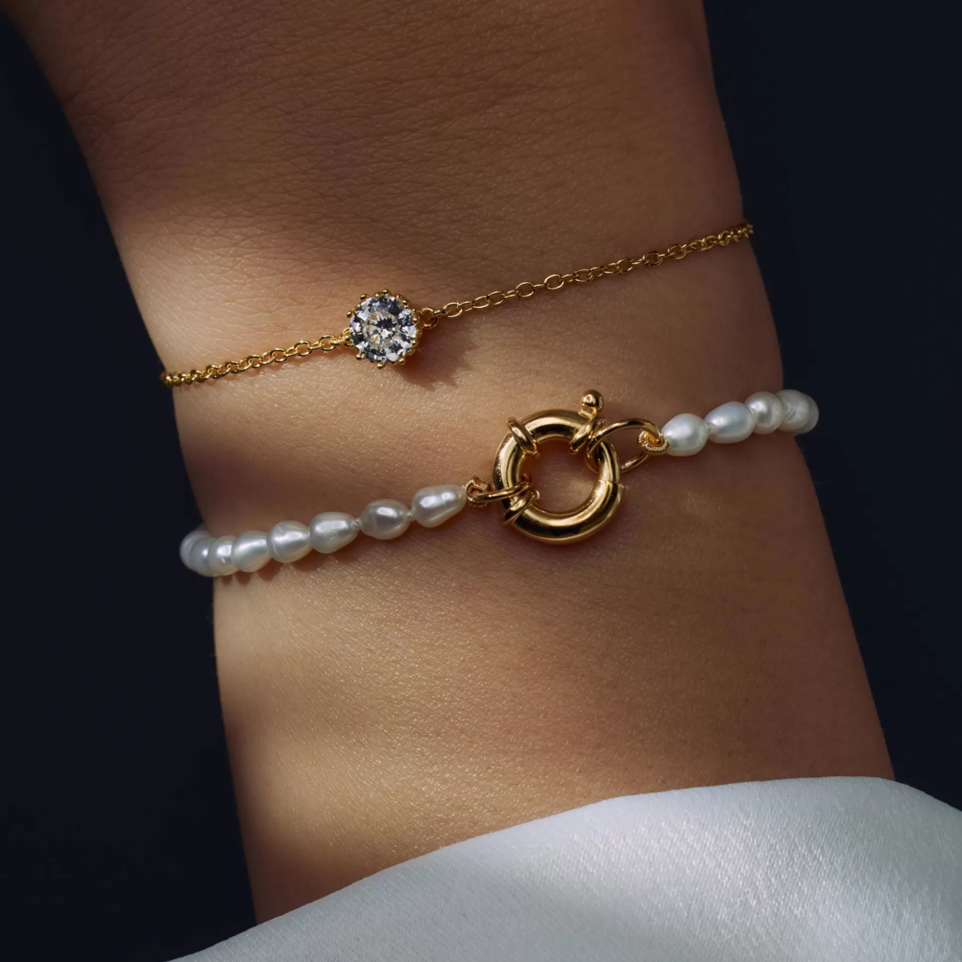 Flash Sale Cento Luci Rosia Bracciale In Argento Sterling 925 Placcato Oro Con Pietra Zircone Bracciali