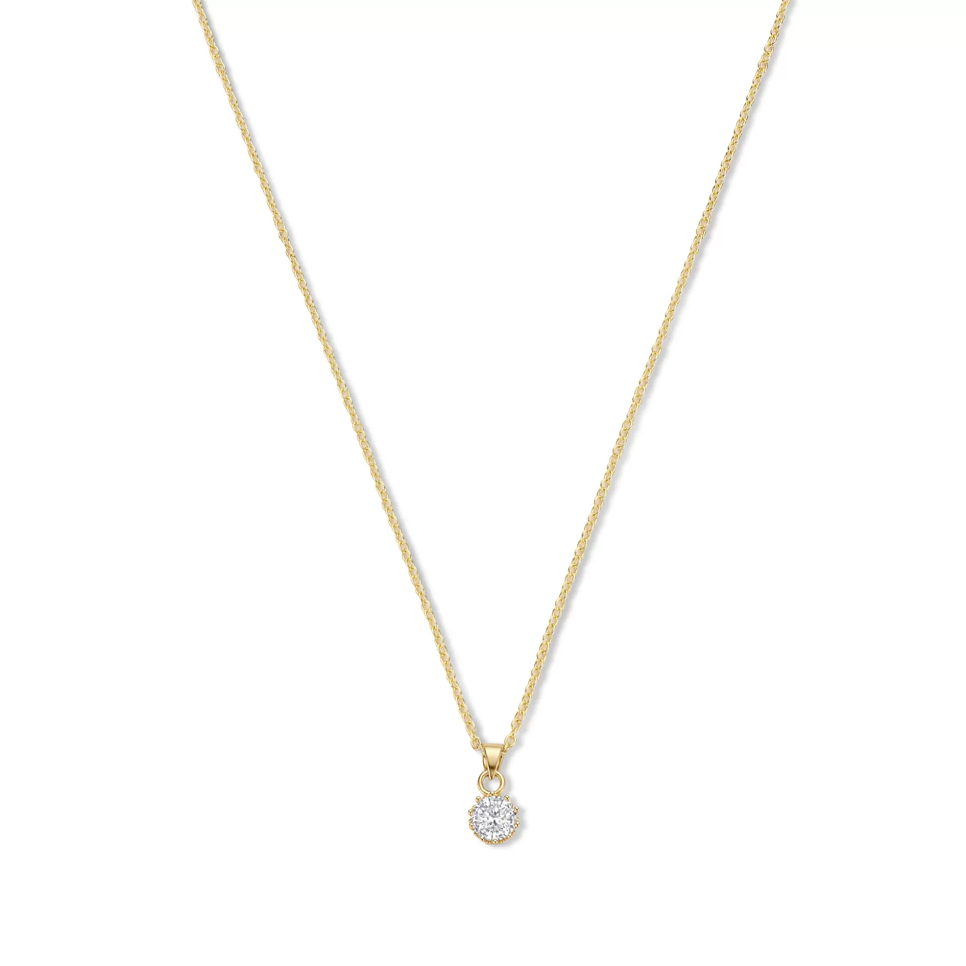 Shop Cento Luci Rosia Collana In Argento Sterling 925 Placcato Oro Con Pietra Zircone Collane
