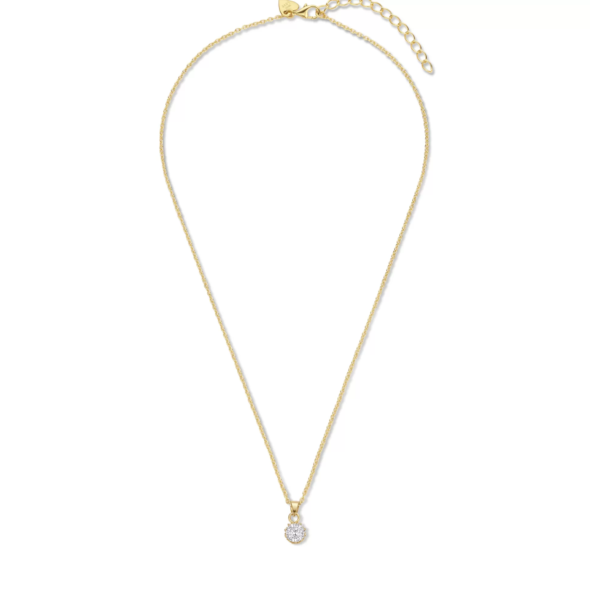 Shop Cento Luci Rosia Collana In Argento Sterling 925 Placcato Oro Con Pietra Zircone Collane